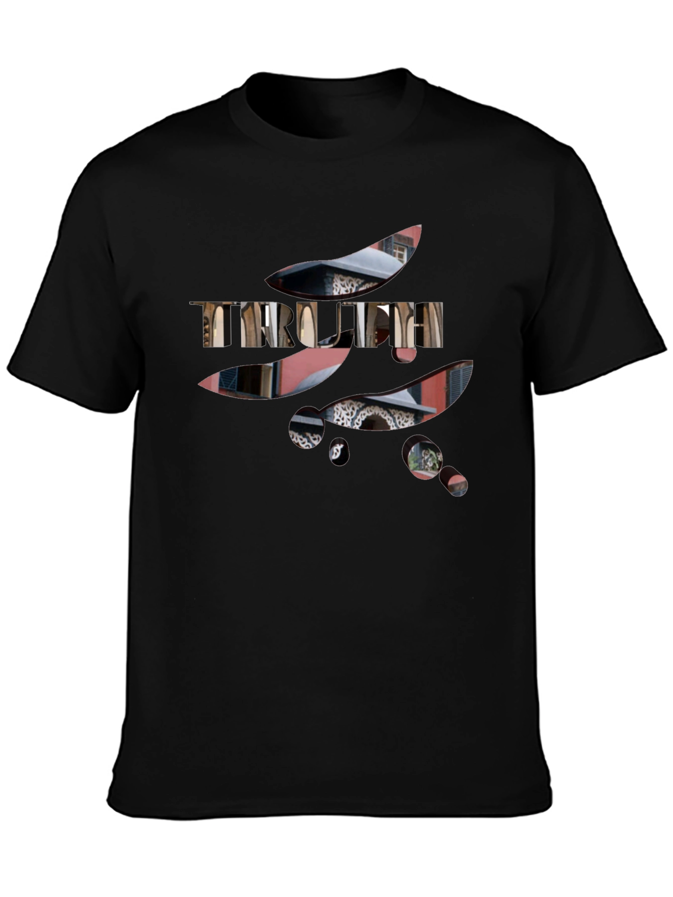 Abstract Truth Graphic Black T-Shirt