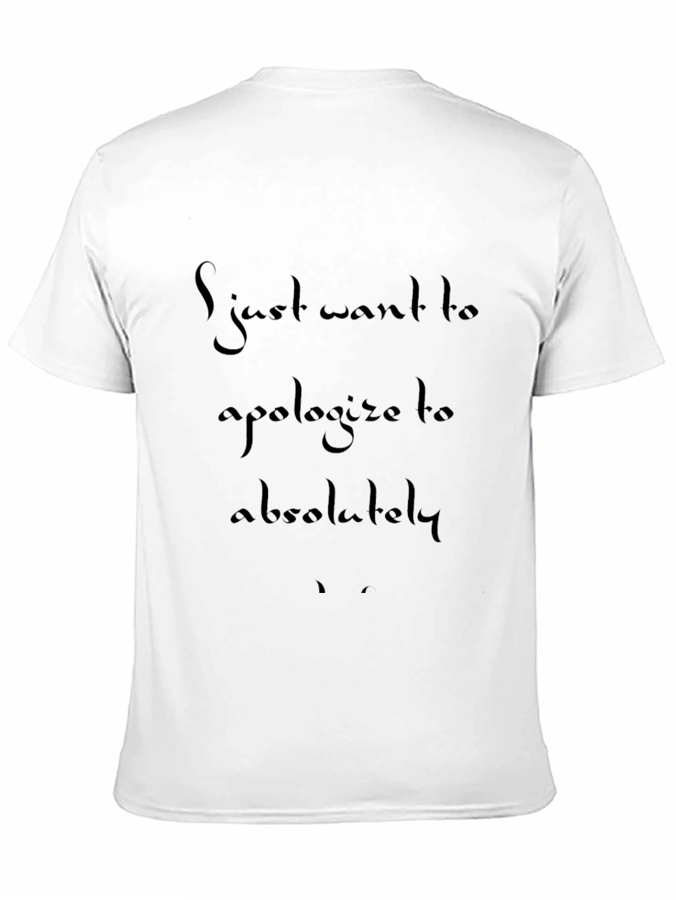 Apology T-Shirt - Soft Black Tee