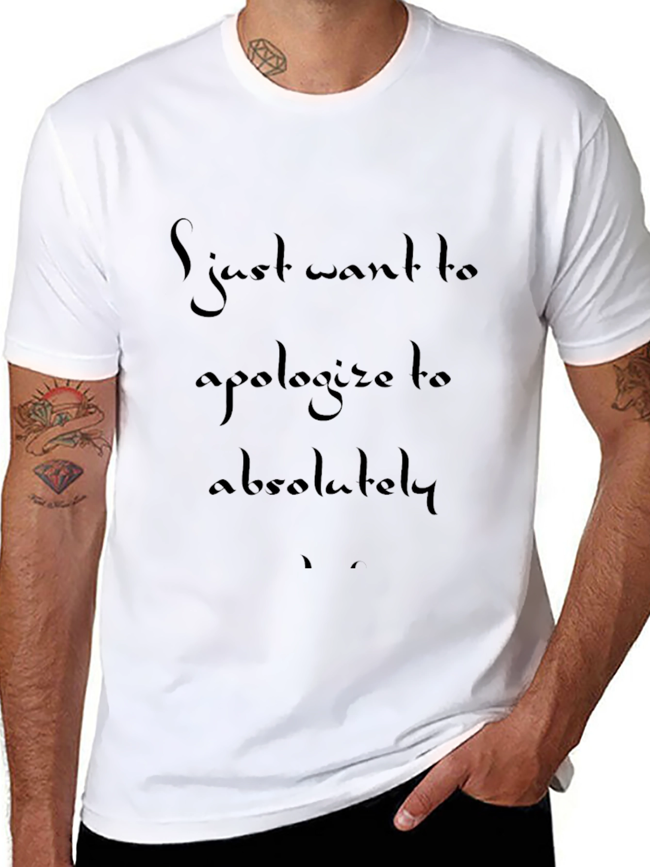 Apology T-Shirt - Soft Black Tee