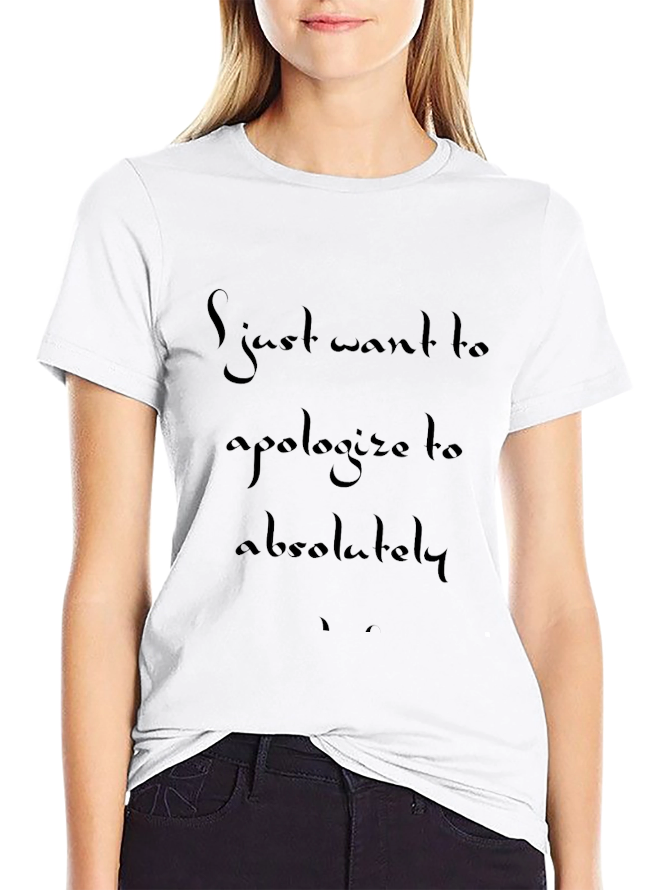 Apology T-Shirt - Soft Black Tee