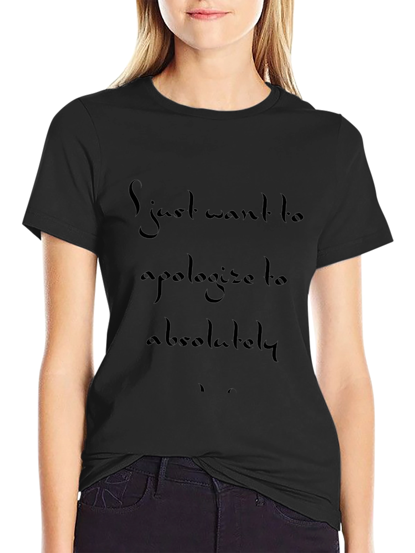 Apology T-Shirt - Soft Black Tee