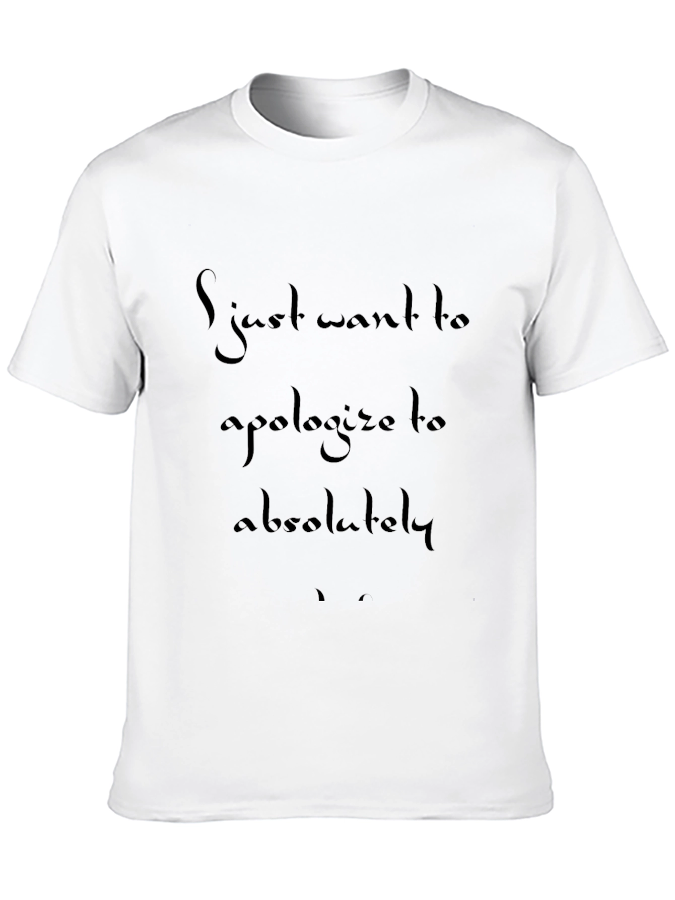 Apology T-Shirt - Soft Black Tee