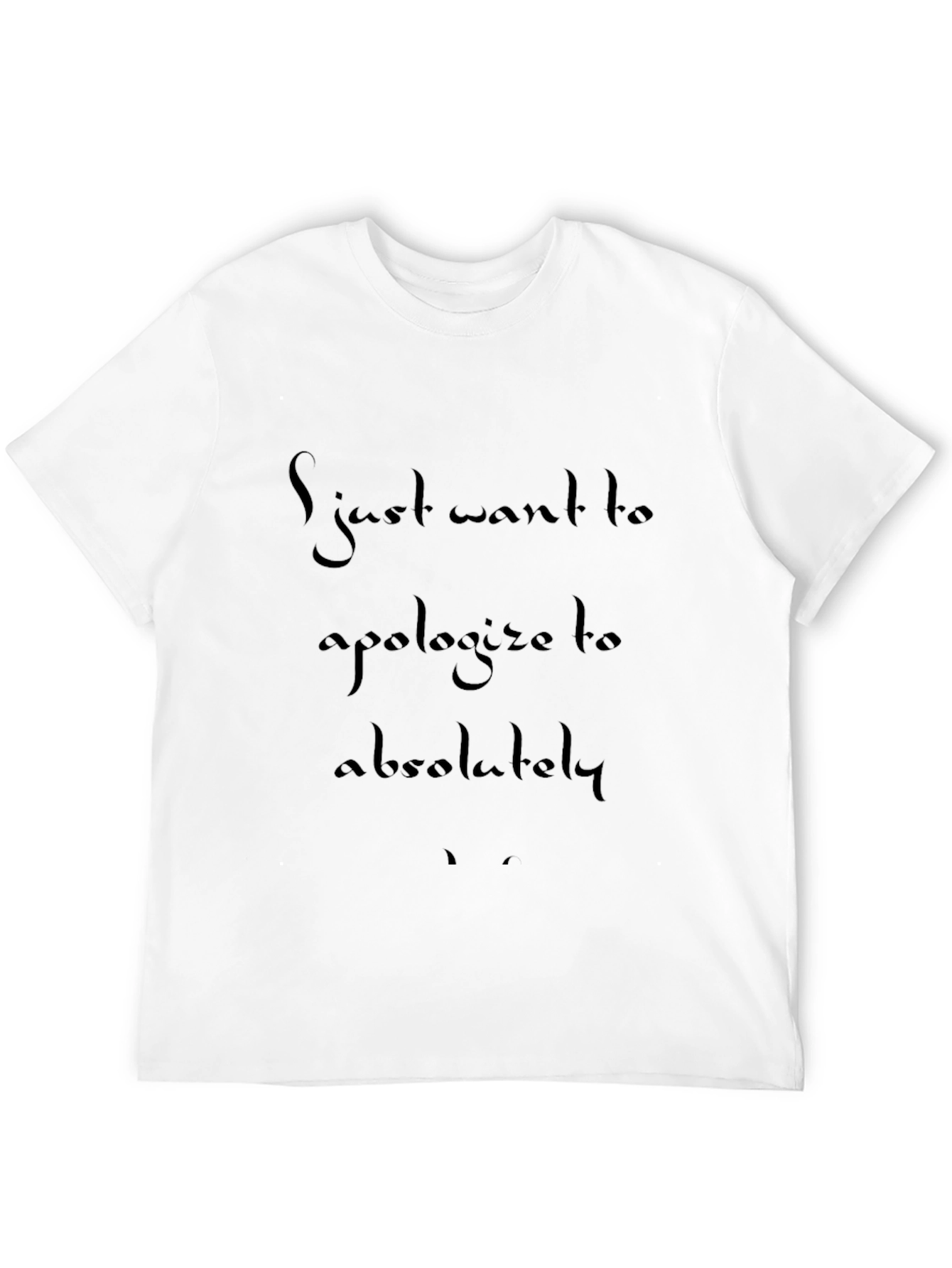 Apology T-Shirt - Soft Black Tee