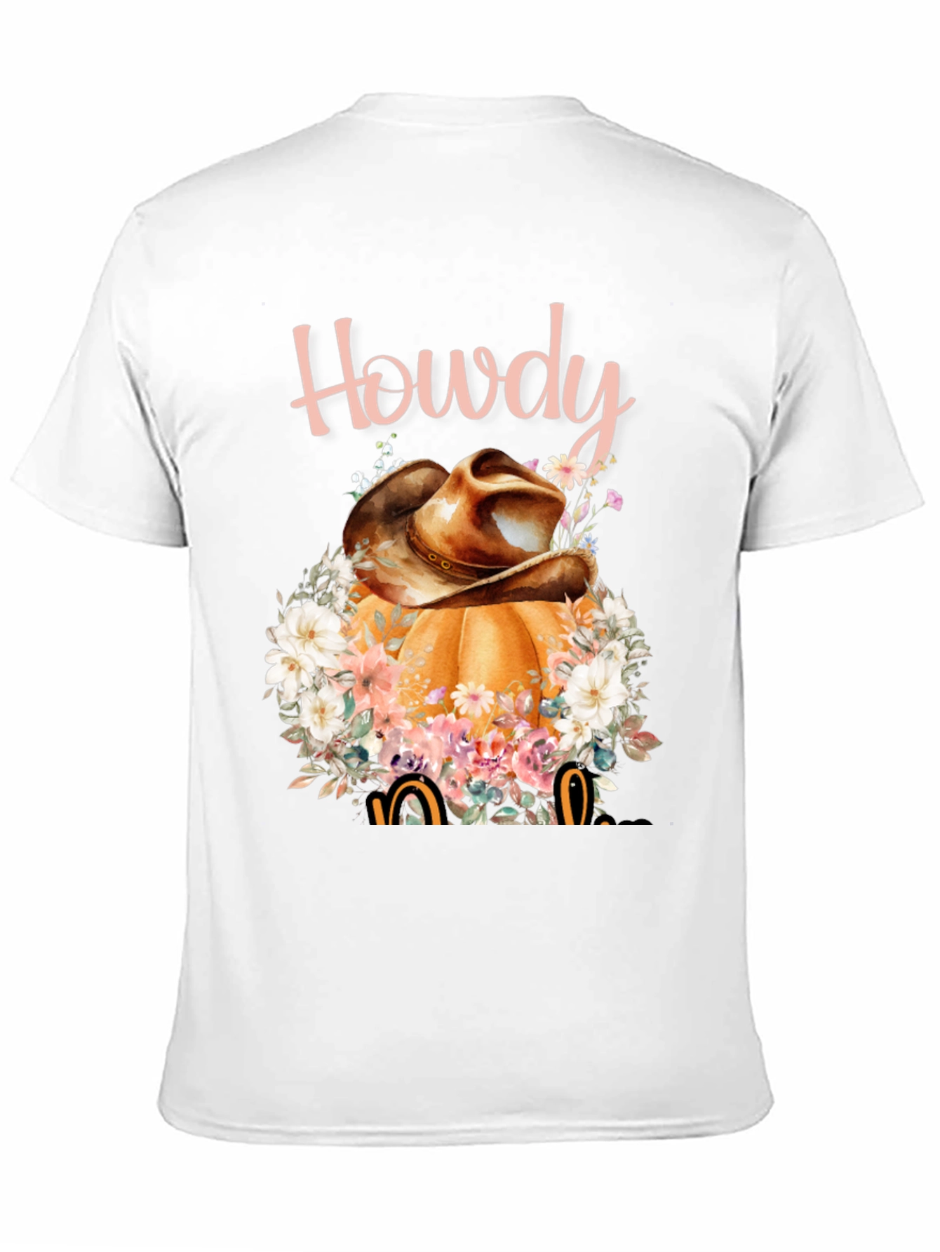 Howdy Pumpkin Cowboy Hat Graphic Tee