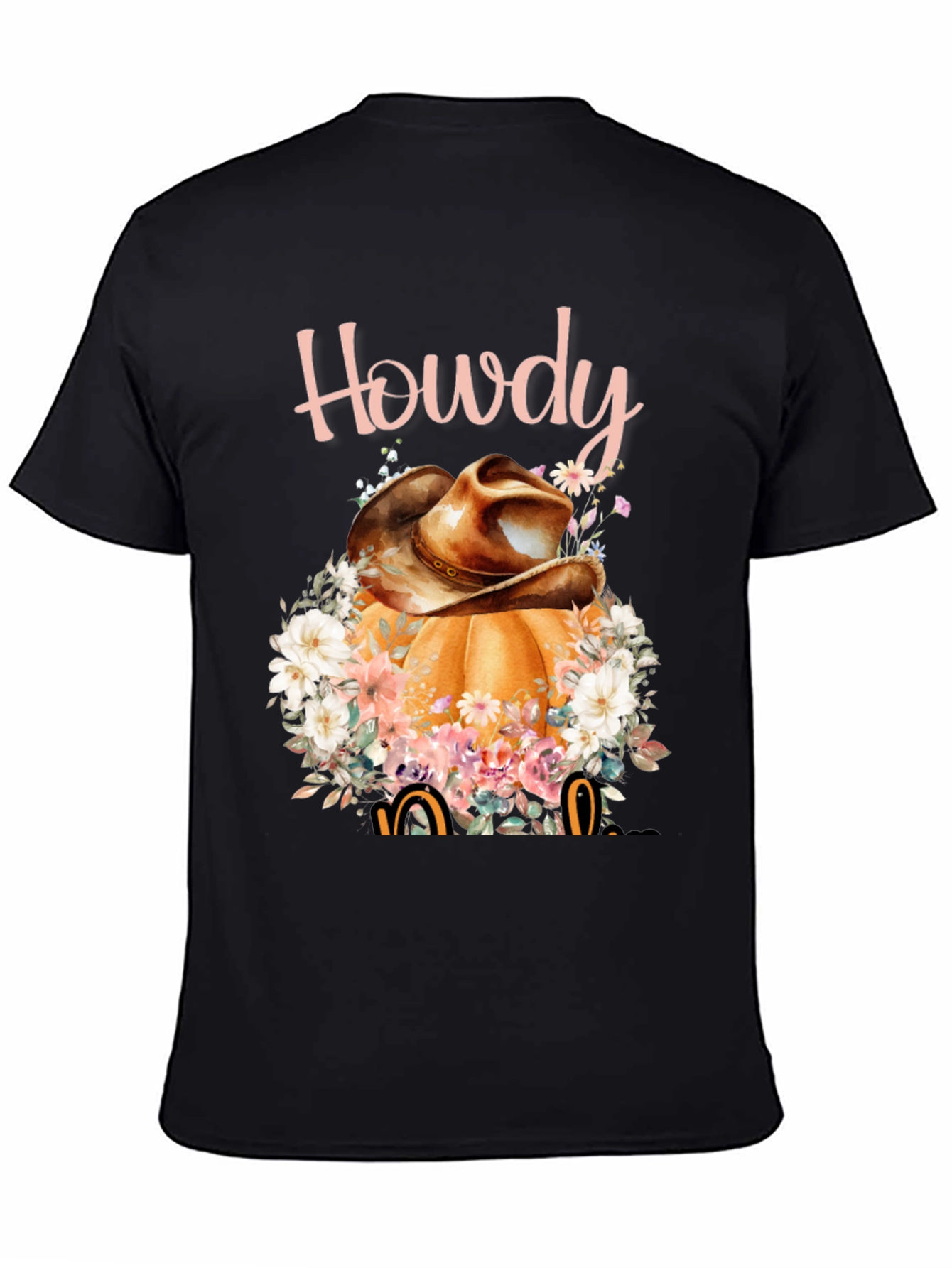 Howdy Pumpkin Cowboy Hat Graphic Tee