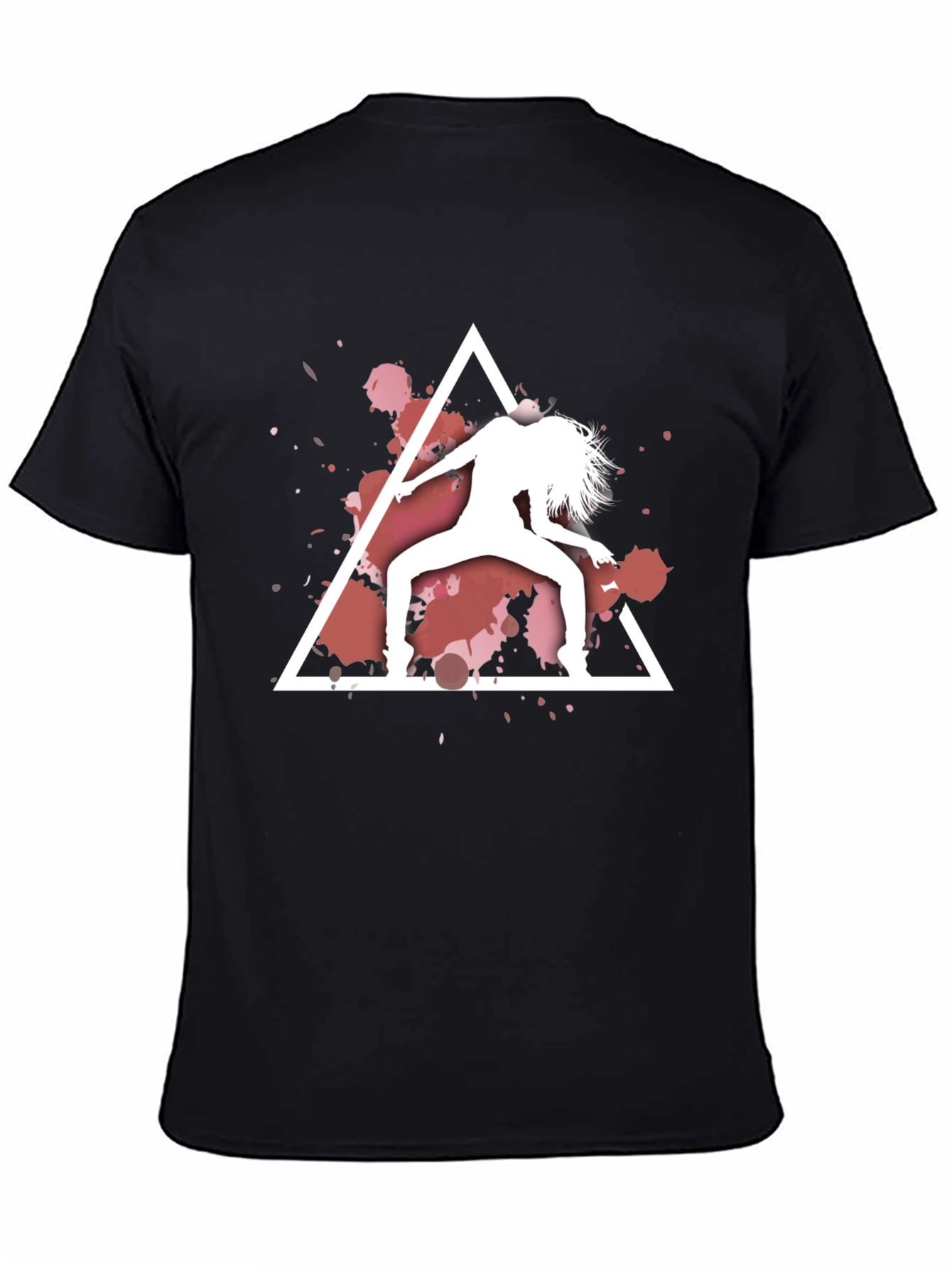 Abstract Dancer Graphic Black T-Shirt