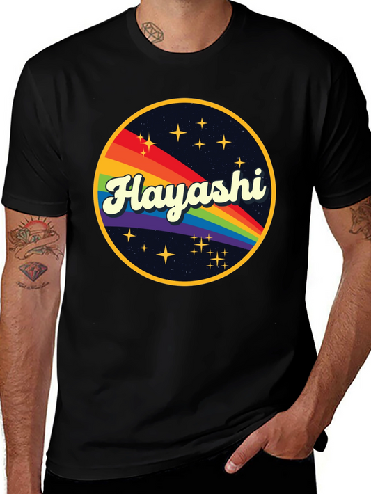 Hayashi Rainbow Graphic Tee - Retro Style