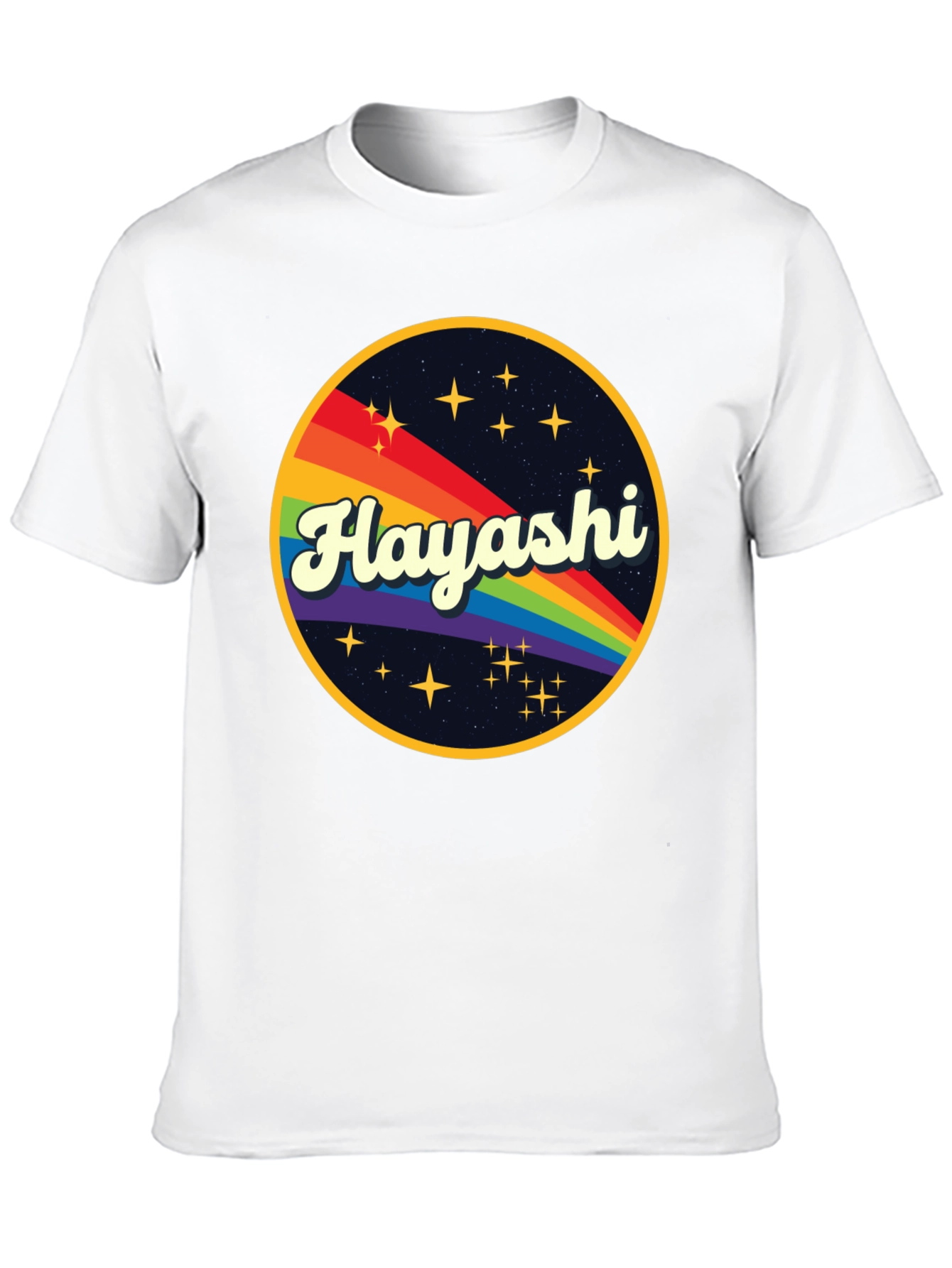 Hayashi Rainbow Graphic Tee - Retro Style