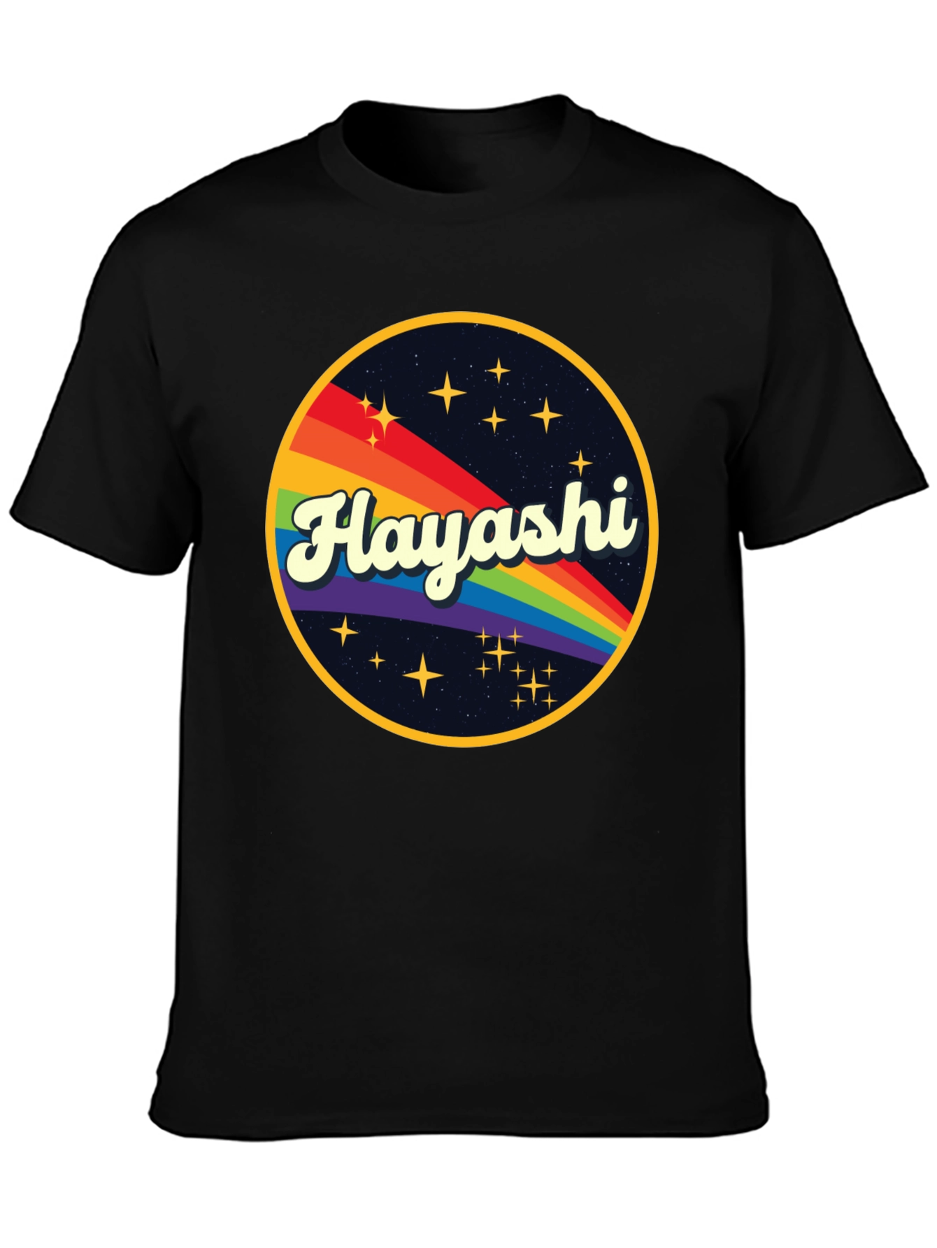 Hayashi Rainbow Graphic Tee - Retro Style