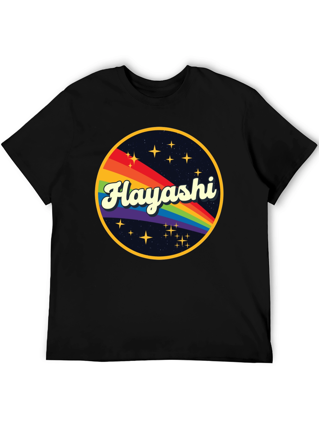 Hayashi Rainbow Graphic Tee - Retro Style