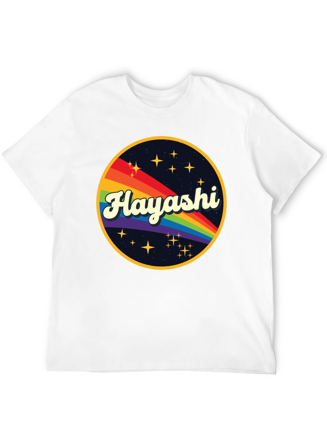 Hayashi Rainbow Graphic Tee - Retro Style