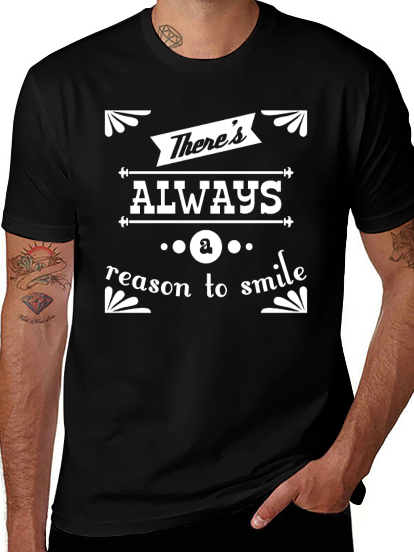 Always a Reason to Smile Black T-Shirt
