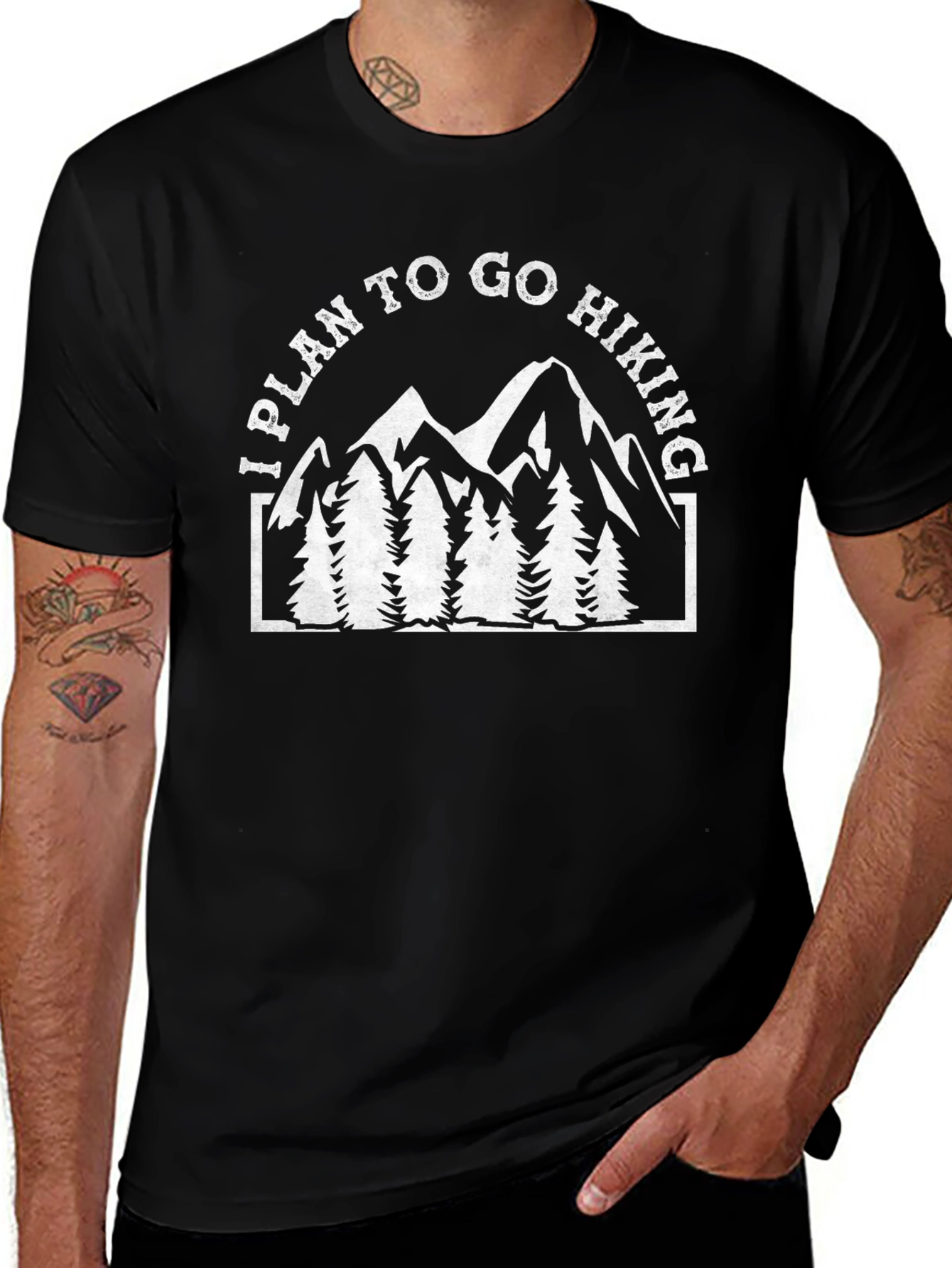 Hiking T-Shirt: I Plan to Go Hiking Graphic Tee