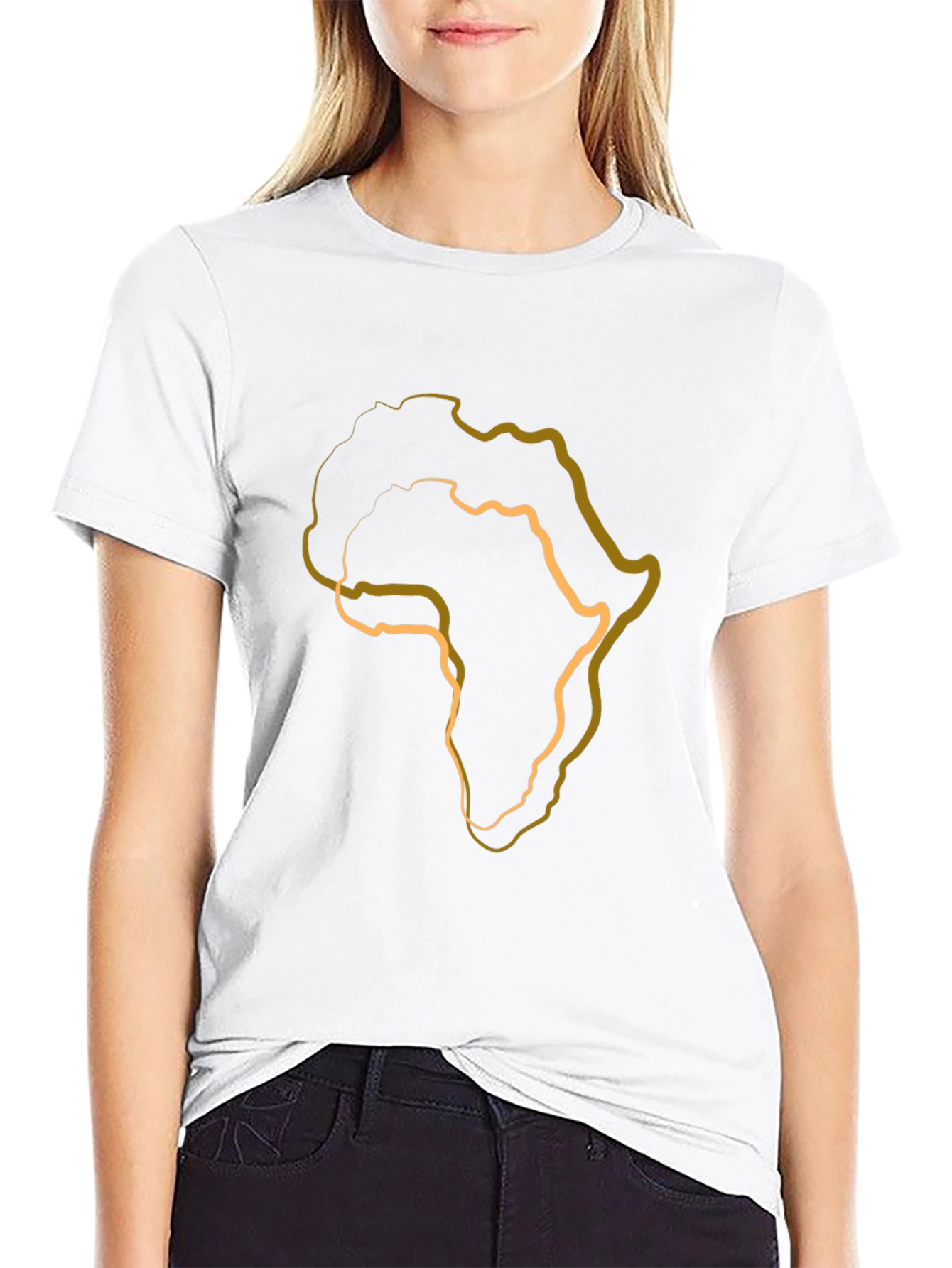 Africa Outline Black T-Shirt