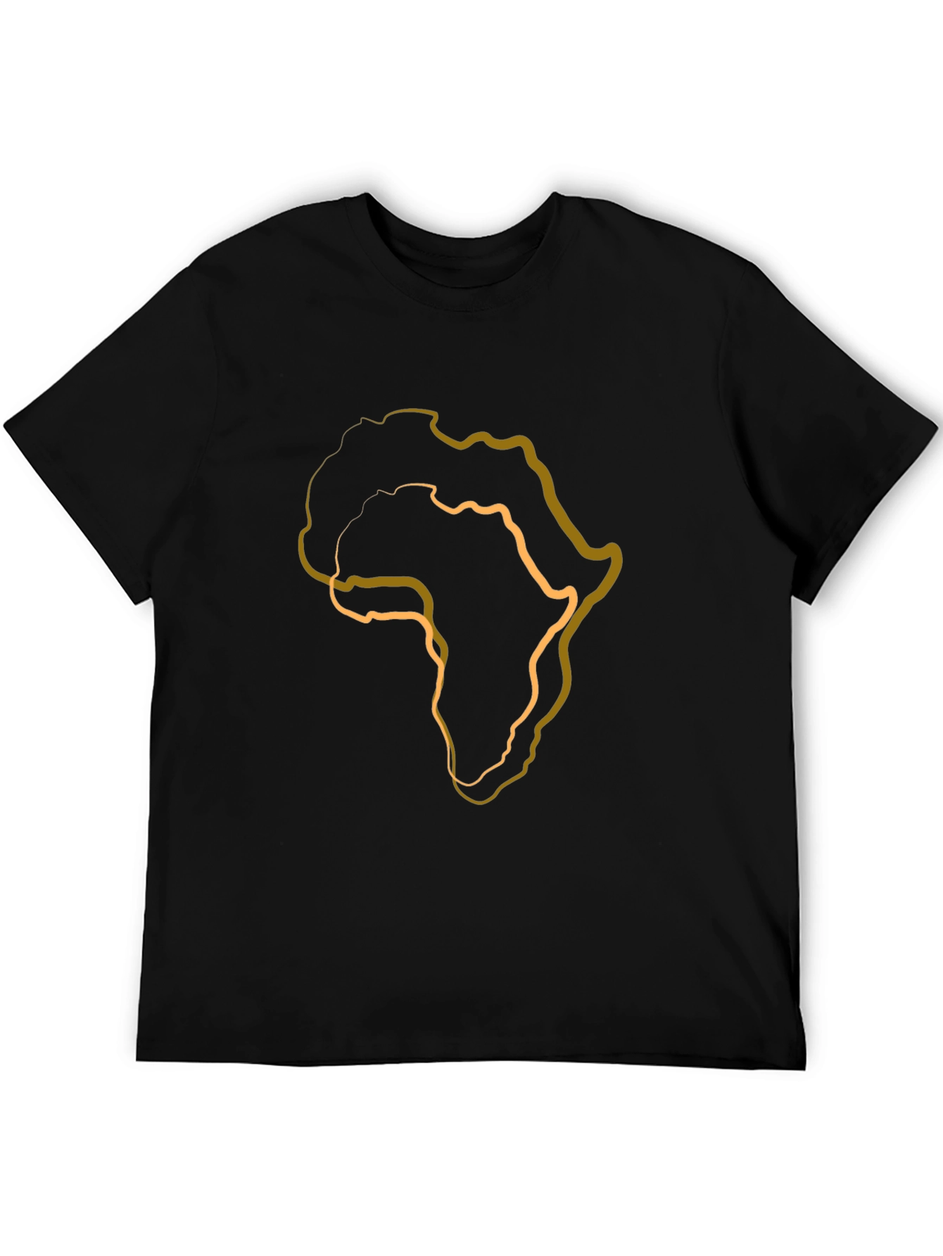 Africa Outline Black T-Shirt