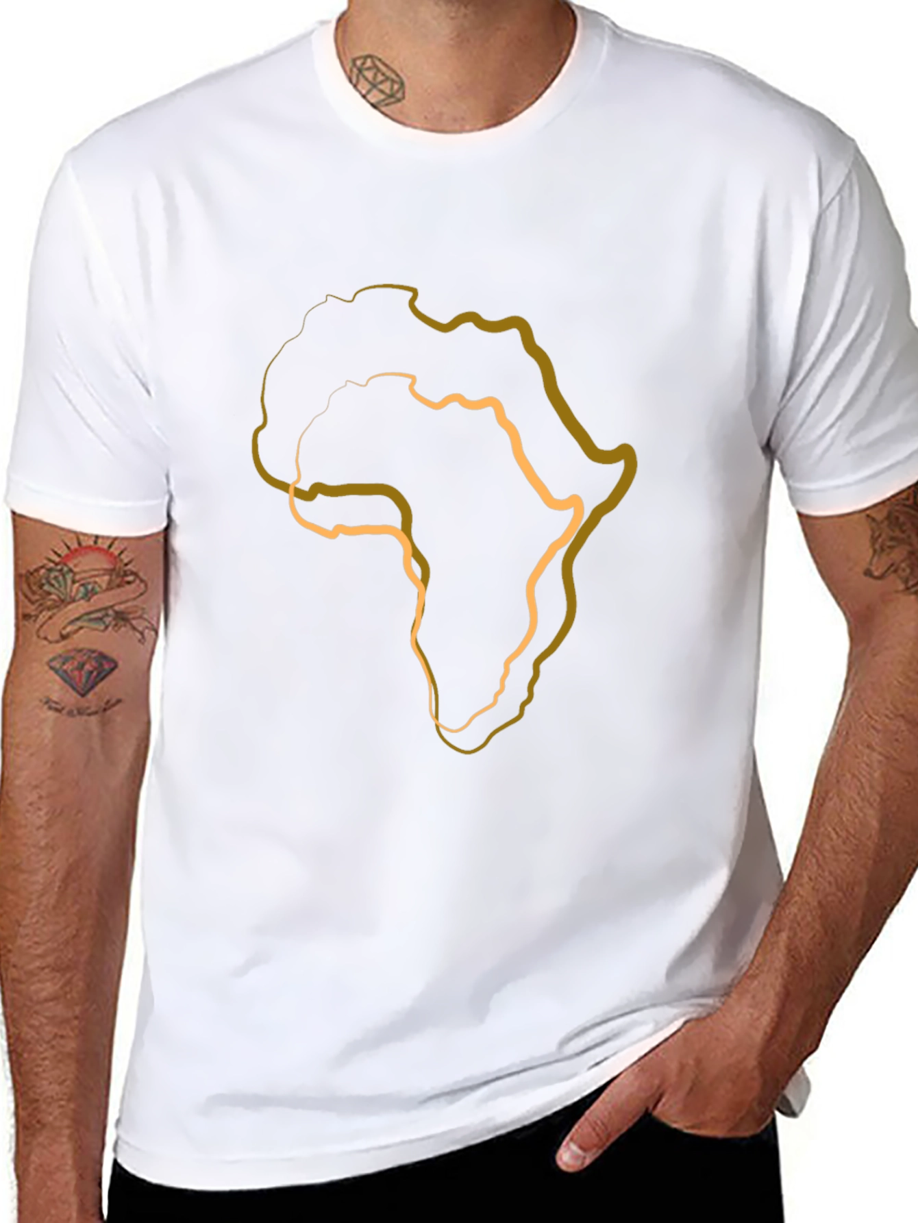 Africa Outline Black T-Shirt