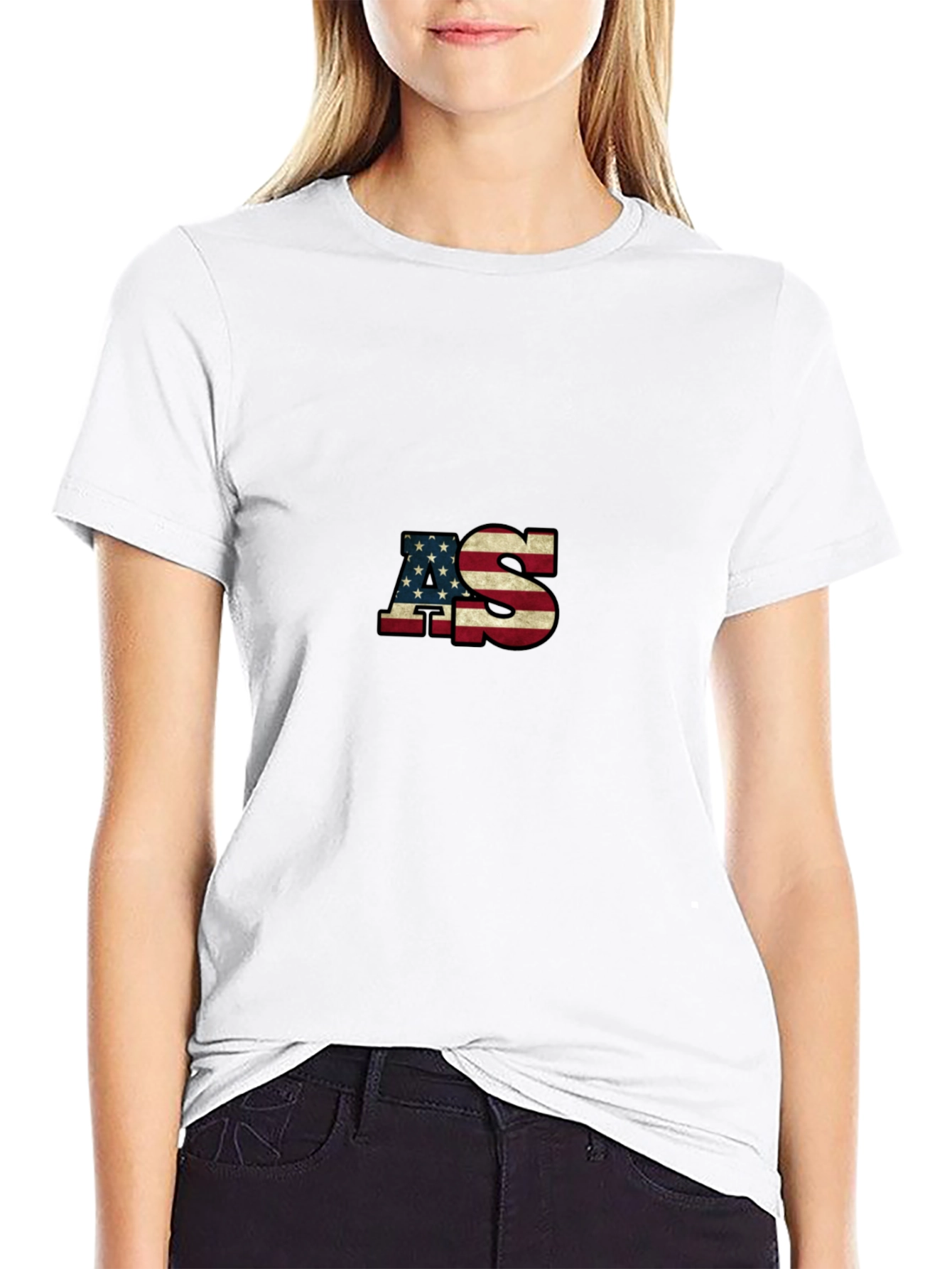 American Flag AS Patriotic Graphic T-Shirt