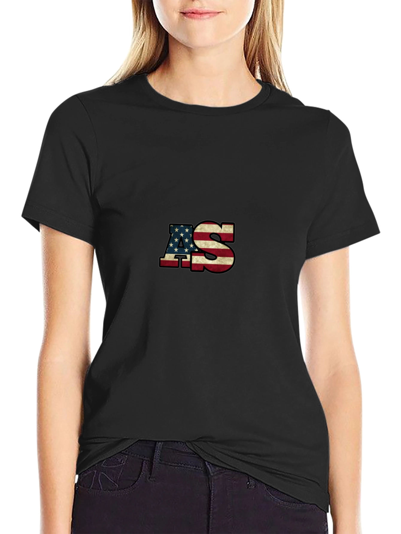 American Flag AS Patriotic Graphic T-Shirt