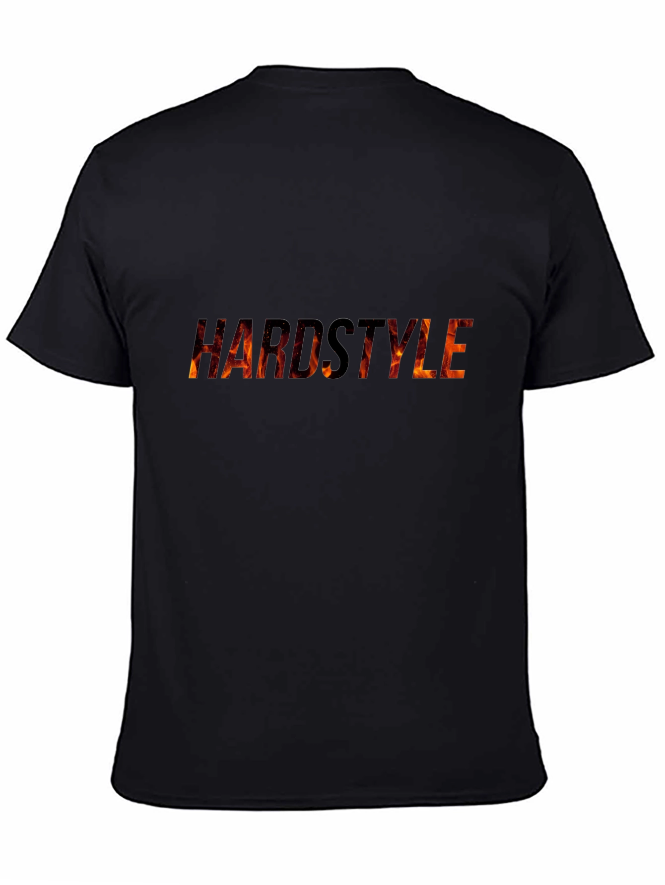 Hardstyle Graphic Tee - Flame Design Black T-Shirt