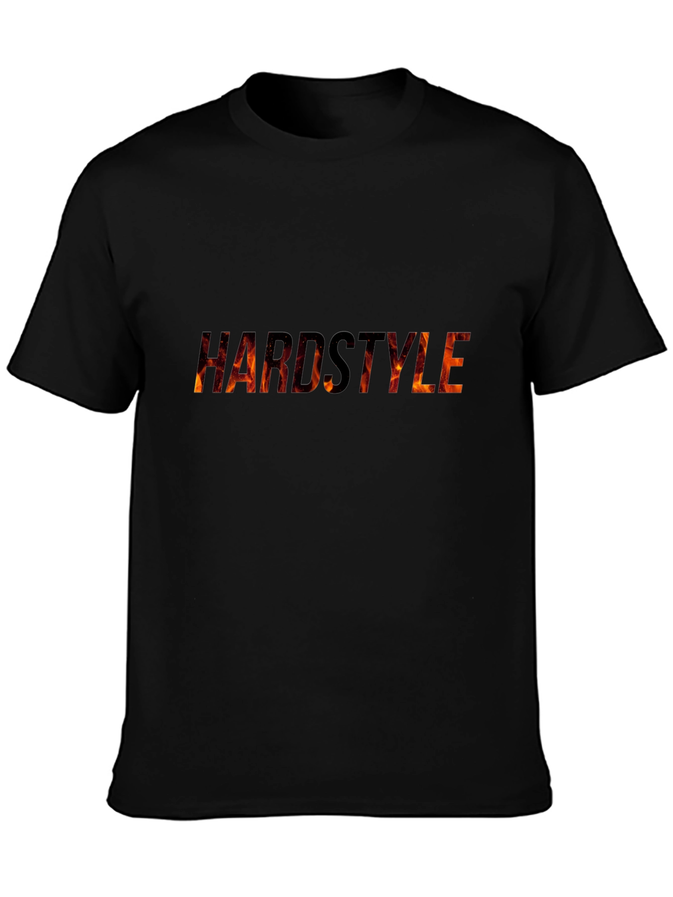 Hardstyle Graphic Tee - Flame Design Black T-Shirt