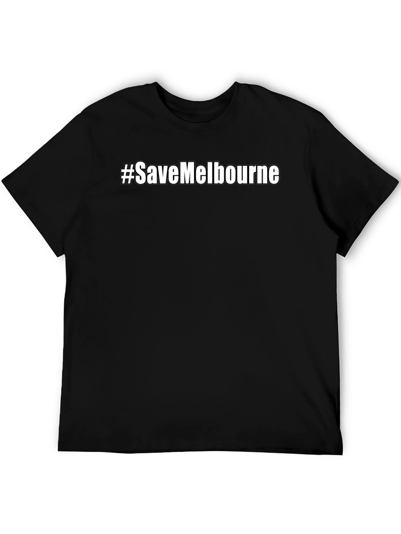 #SaveMelbourne Black Graphic T-Shirt