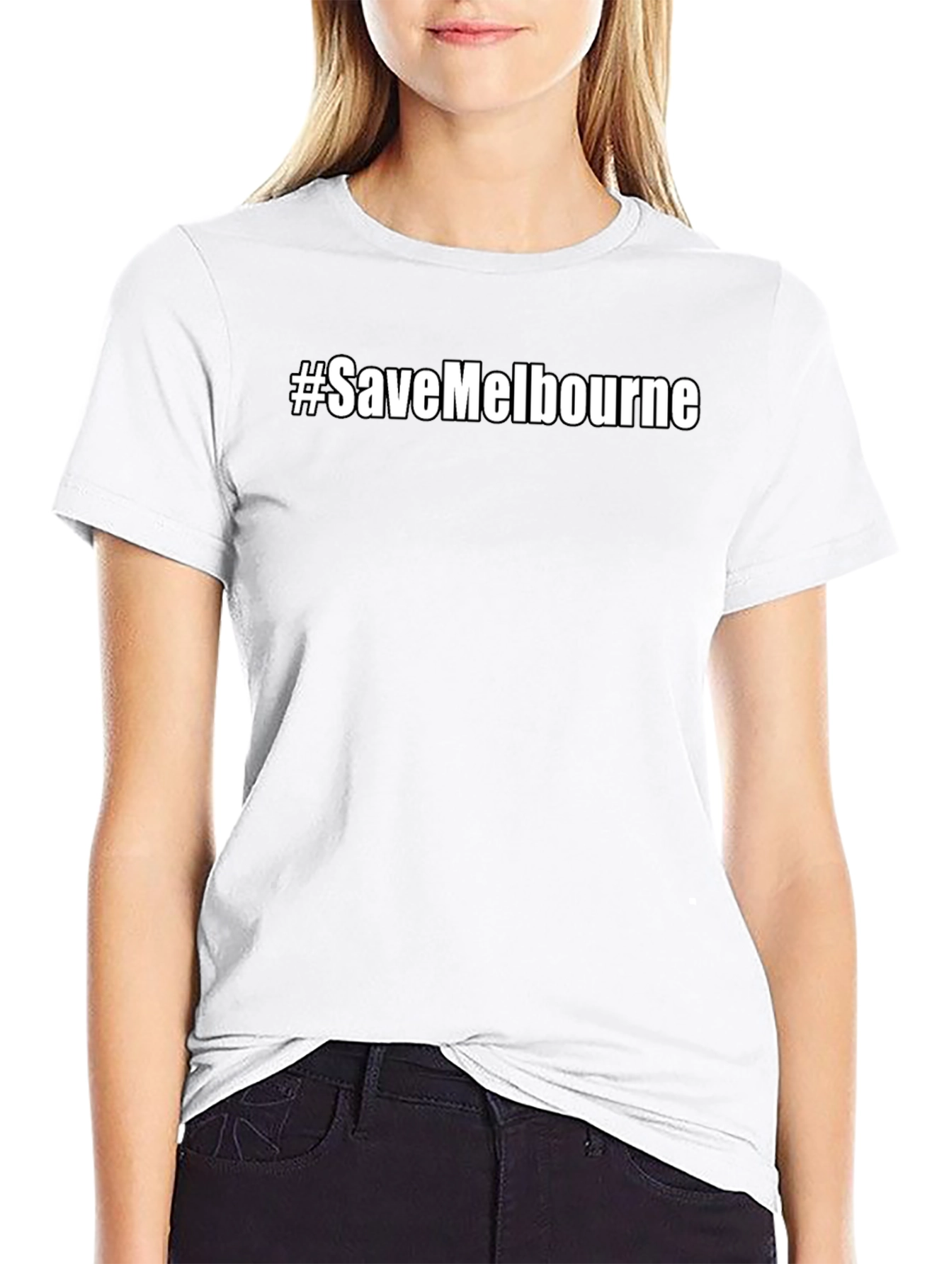 #SaveMelbourne Black Graphic T-Shirt
