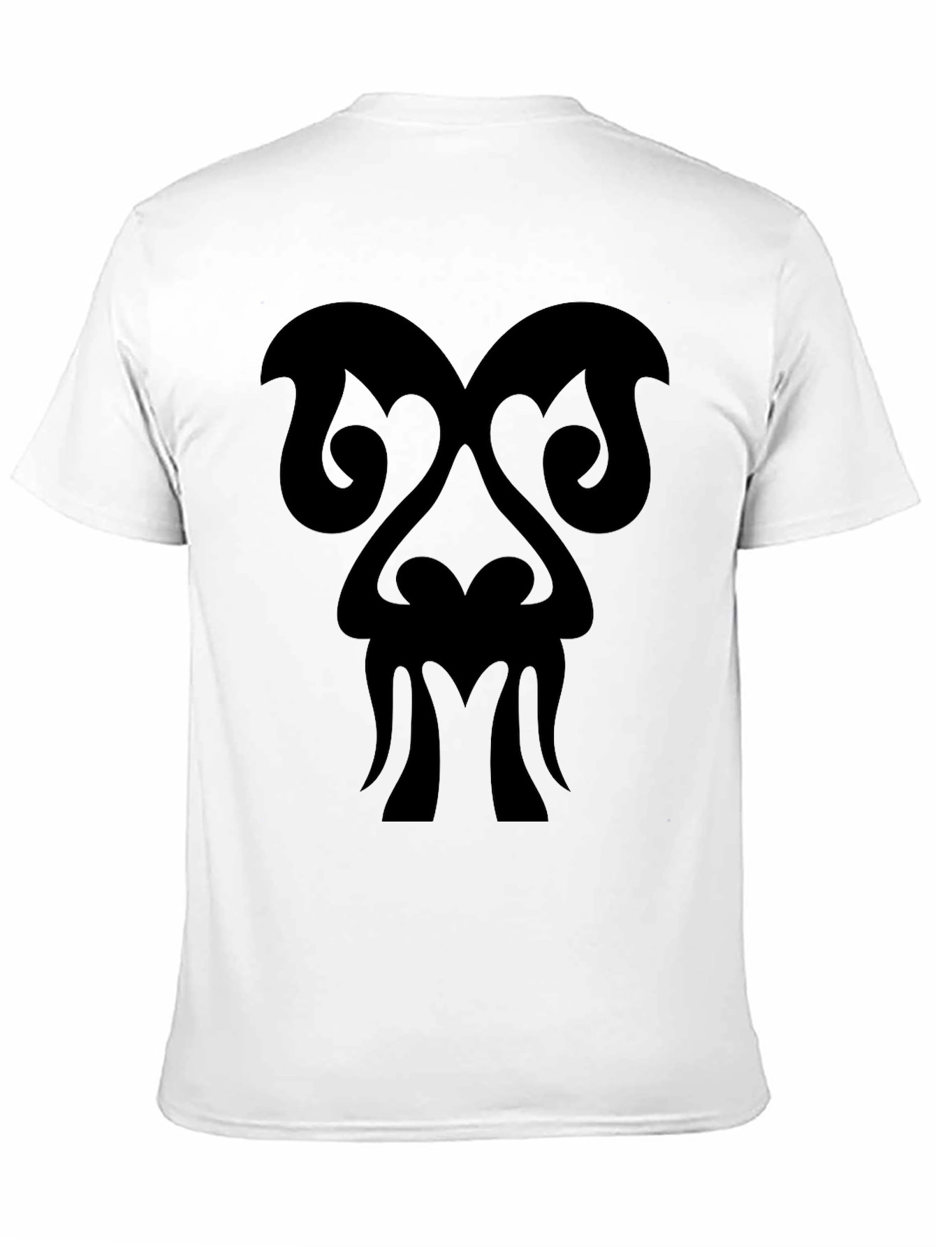 Abstract Face Black T-Shirt