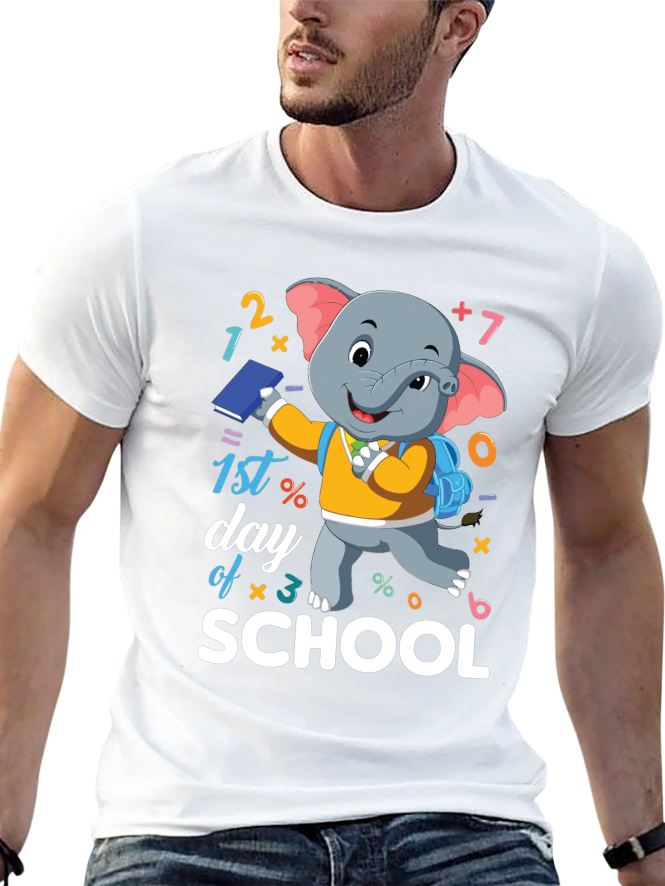 1st Day of School Elephant T-Shirt