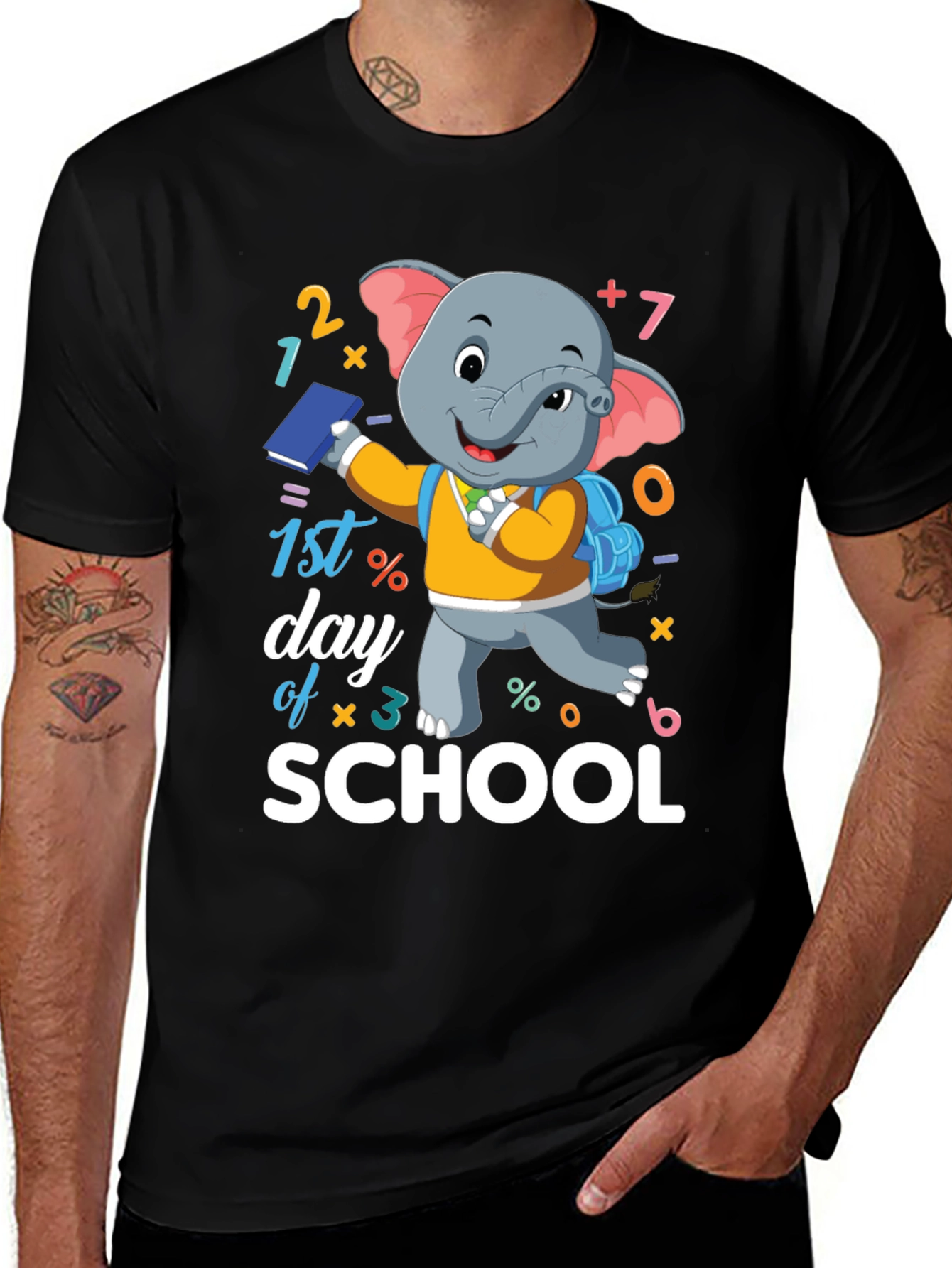 1st Day of School Elephant T-Shirt