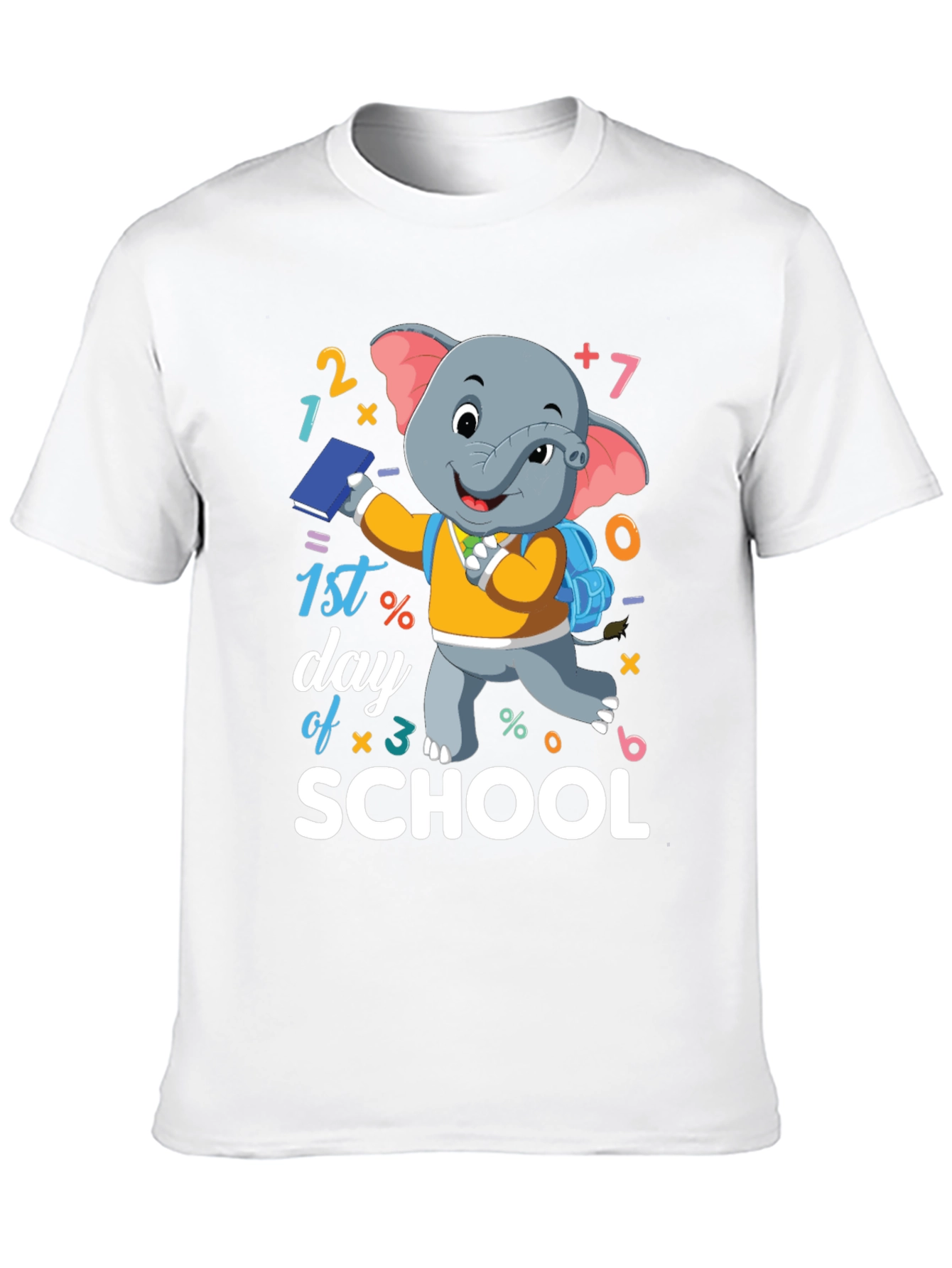 1st Day of School Elephant T-Shirt