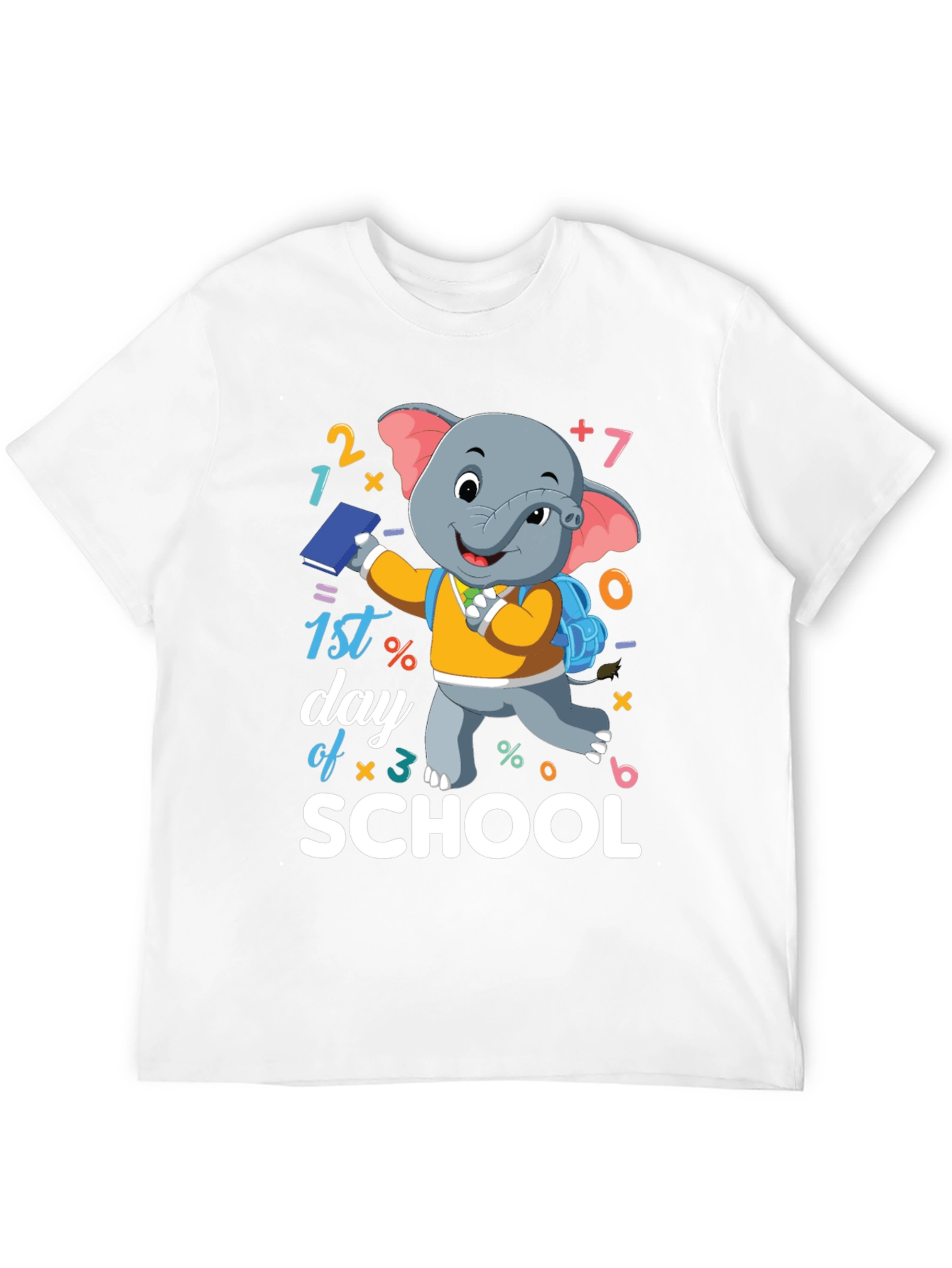 1st Day of School Elephant T-Shirt