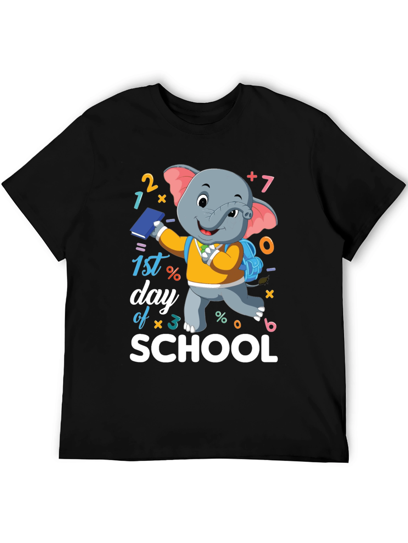1st Day of School Elephant T-Shirt