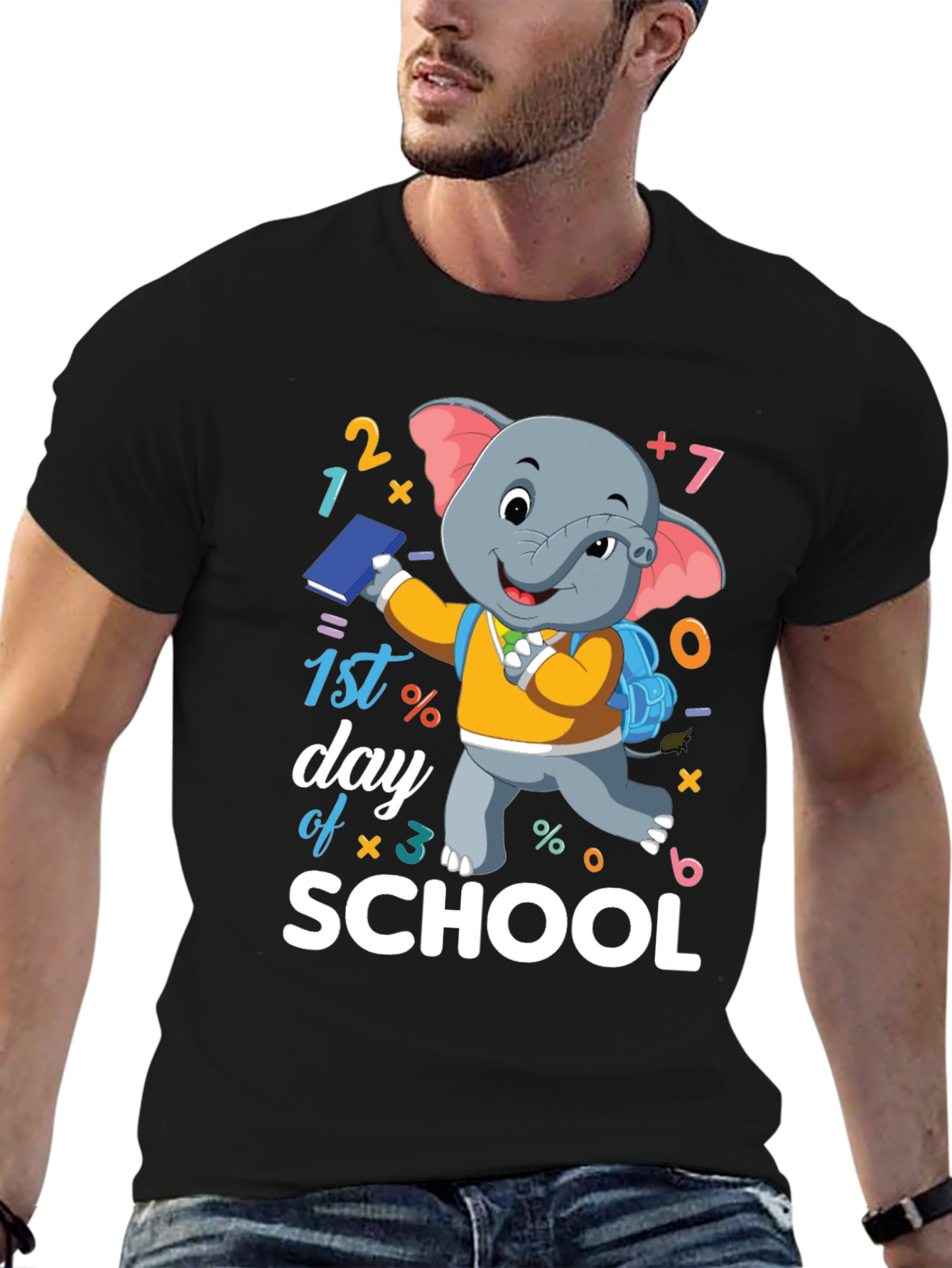1st Day of School Elephant T-Shirt