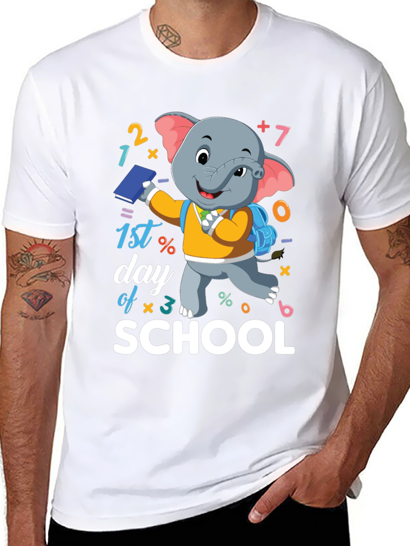 1st Day of School Elephant T-Shirt