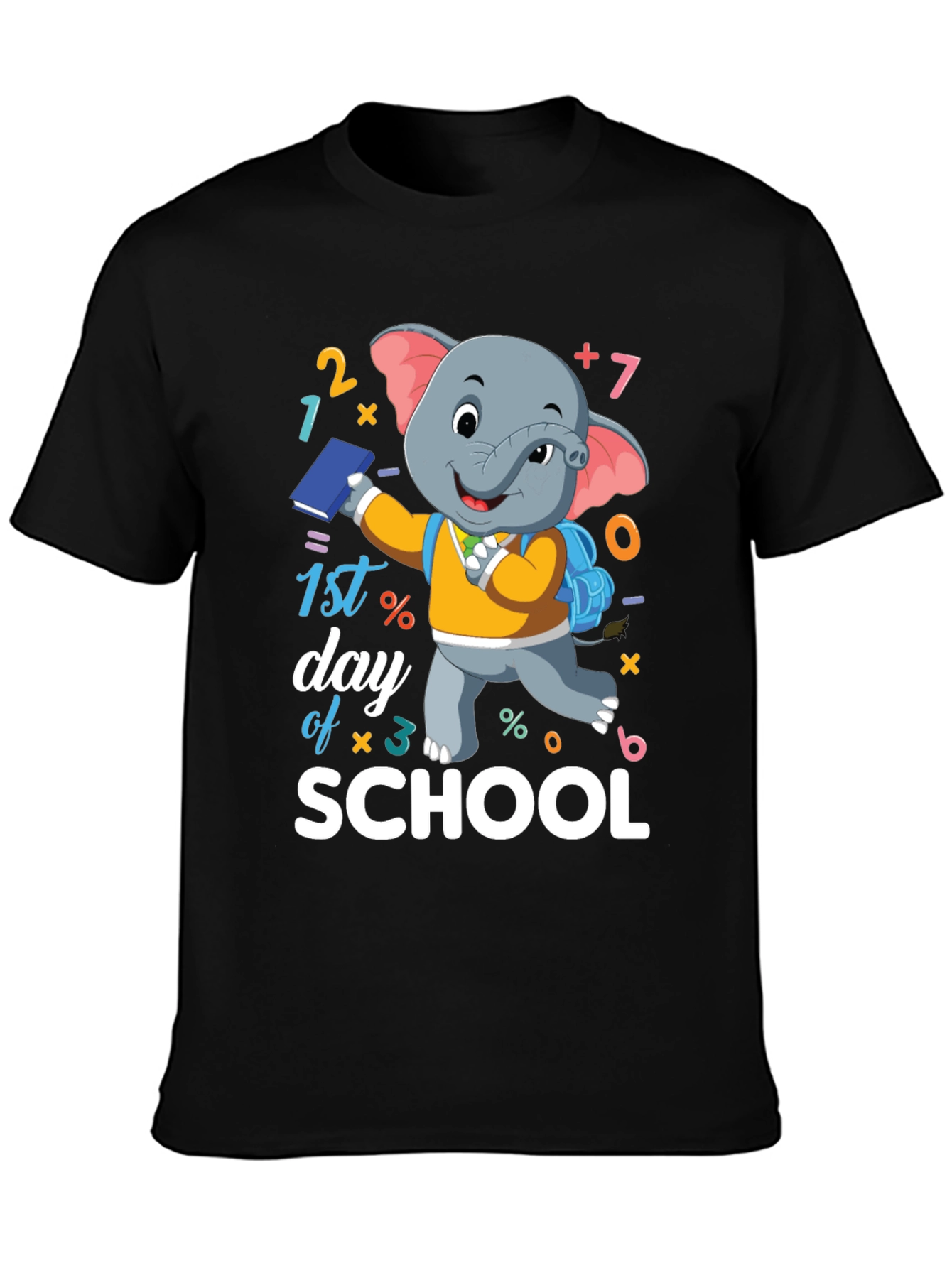 1st Day of School Elephant T-Shirt