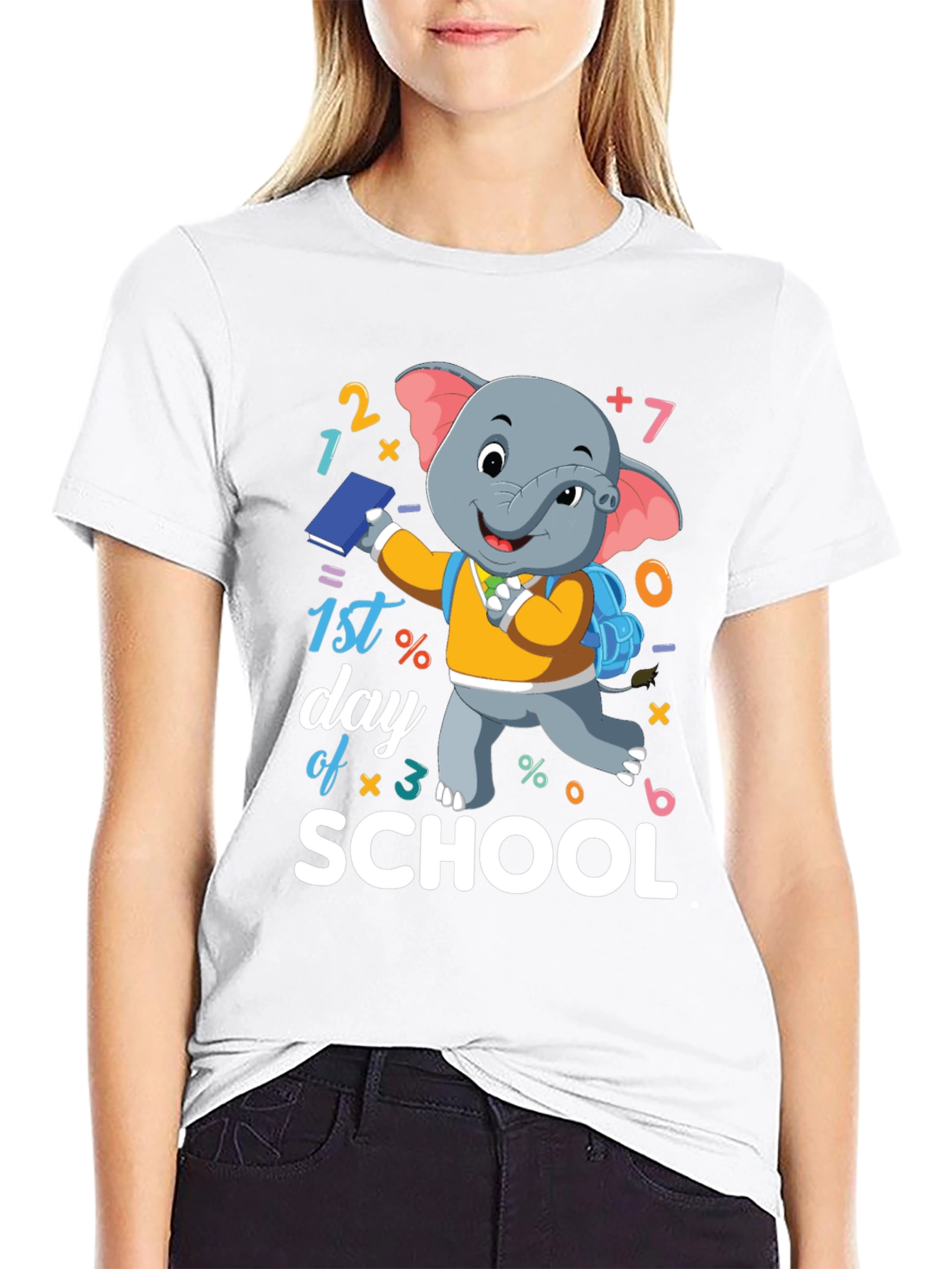 1st Day of School Elephant T-Shirt
