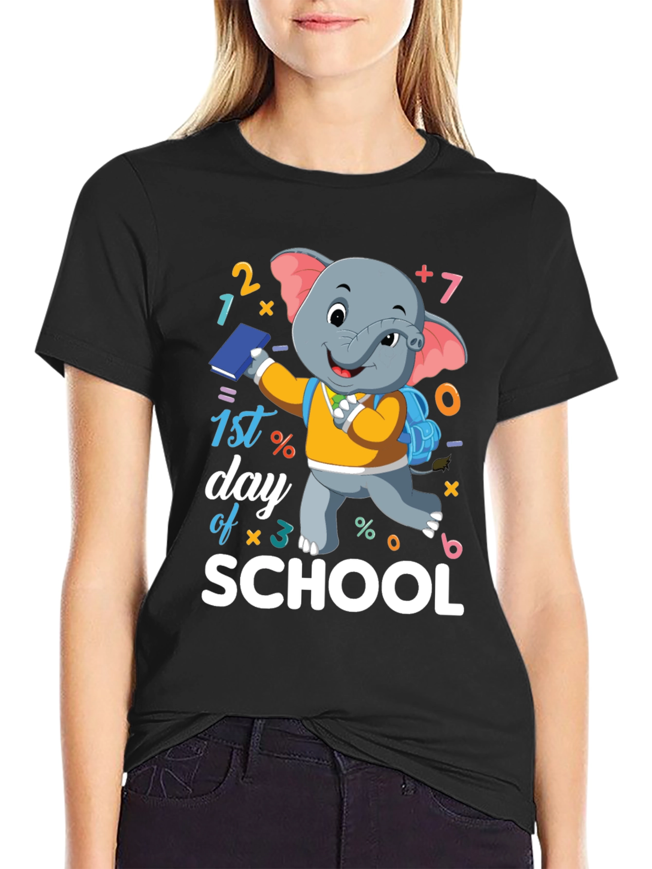 1st Day of School Elephant T-Shirt