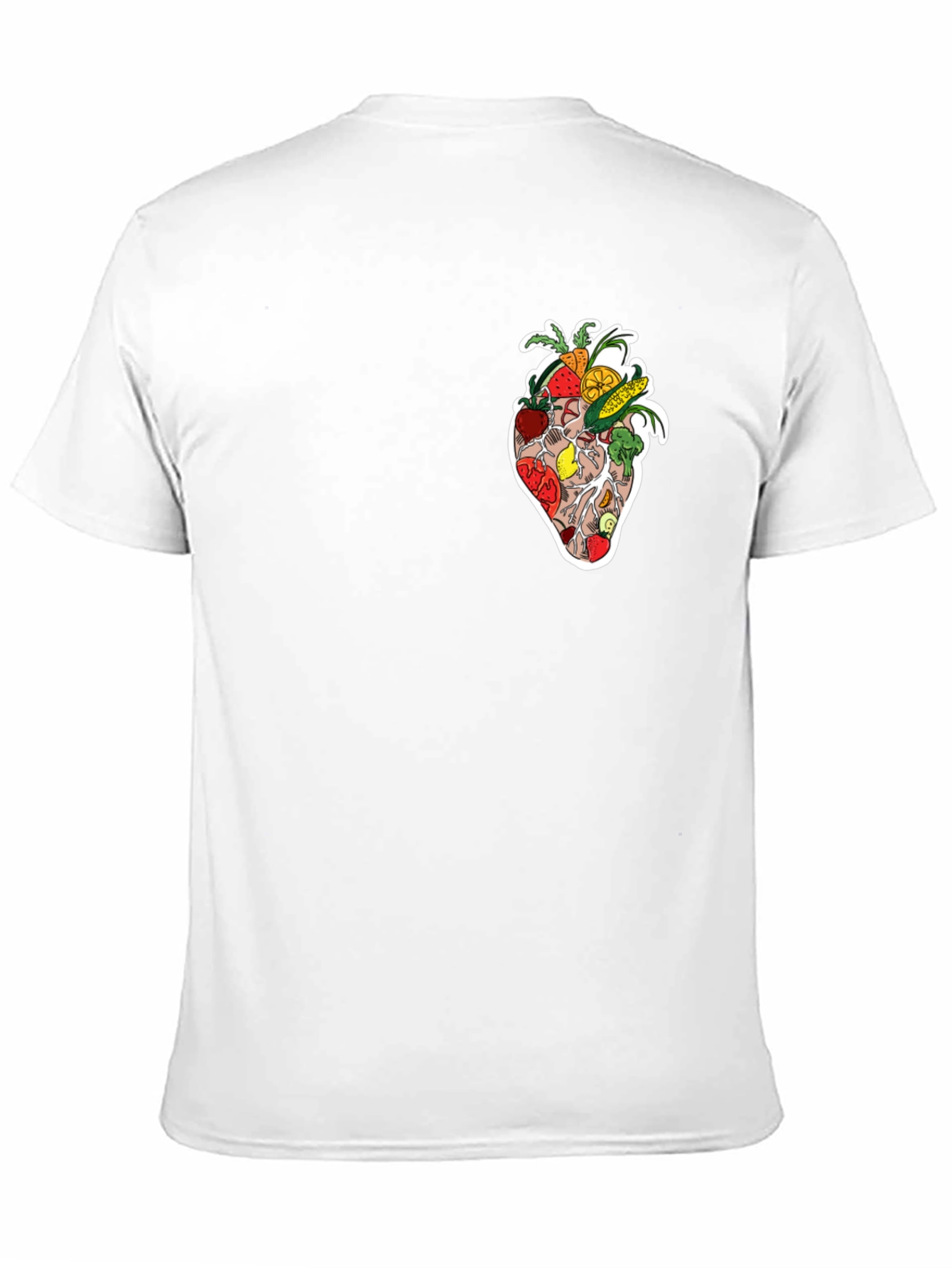 Heart Healthy Fruits & Veggies Graphic Black Tee