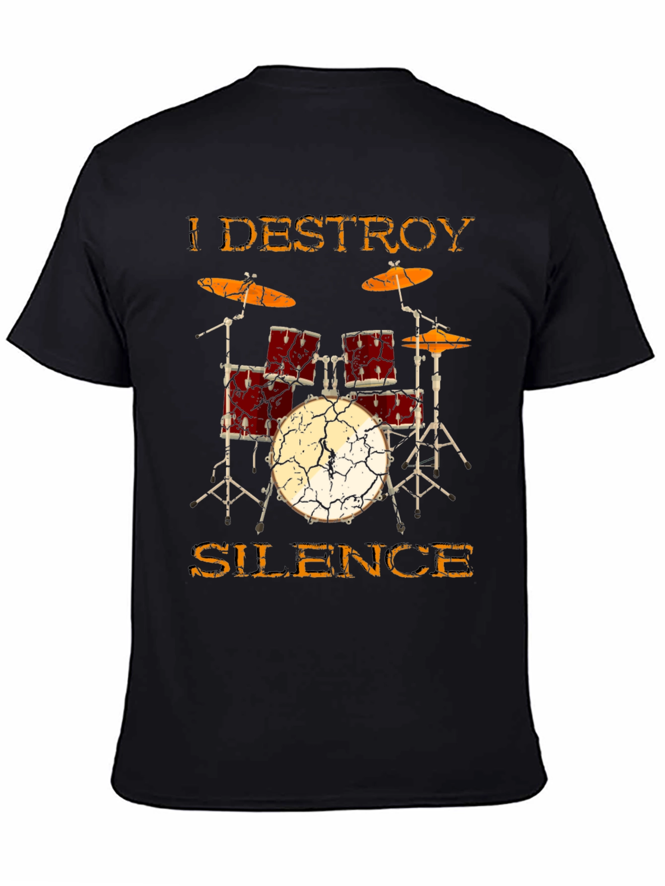 I Destroy Silence Drum Kit Graphic Tee