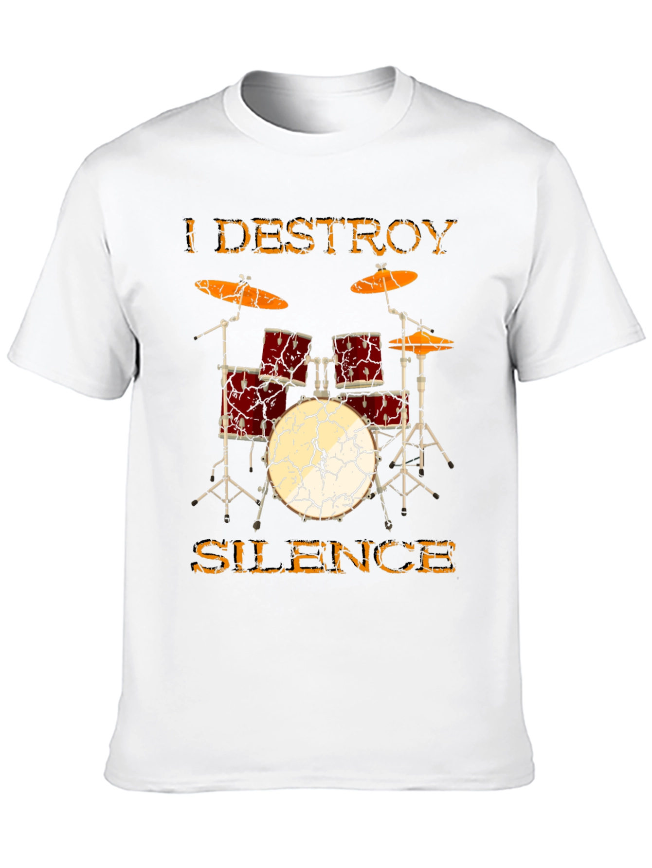 I Destroy Silence Drum Kit Graphic Tee
