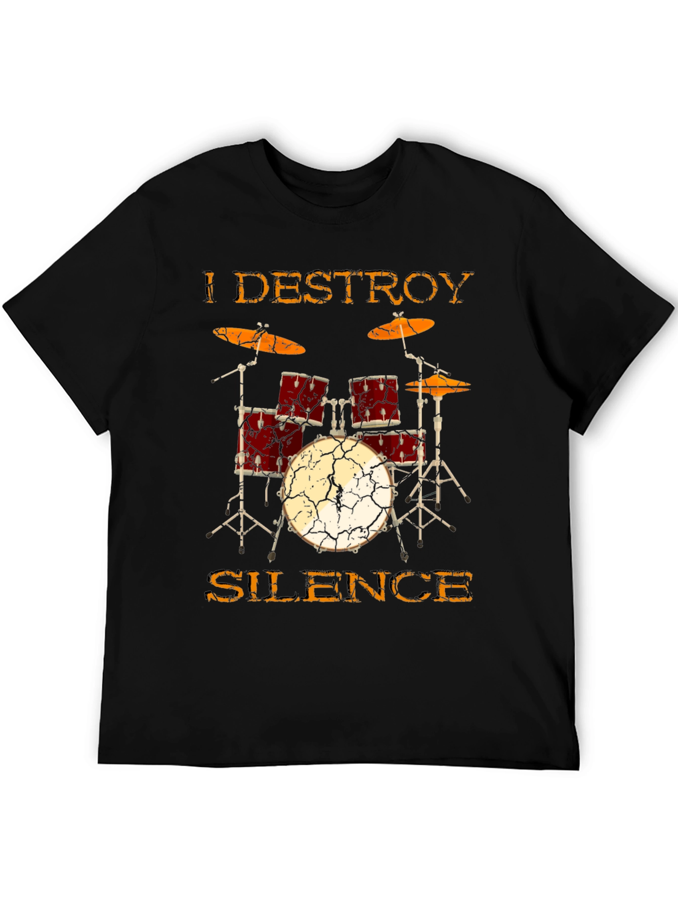 I Destroy Silence Drum Kit Graphic Tee