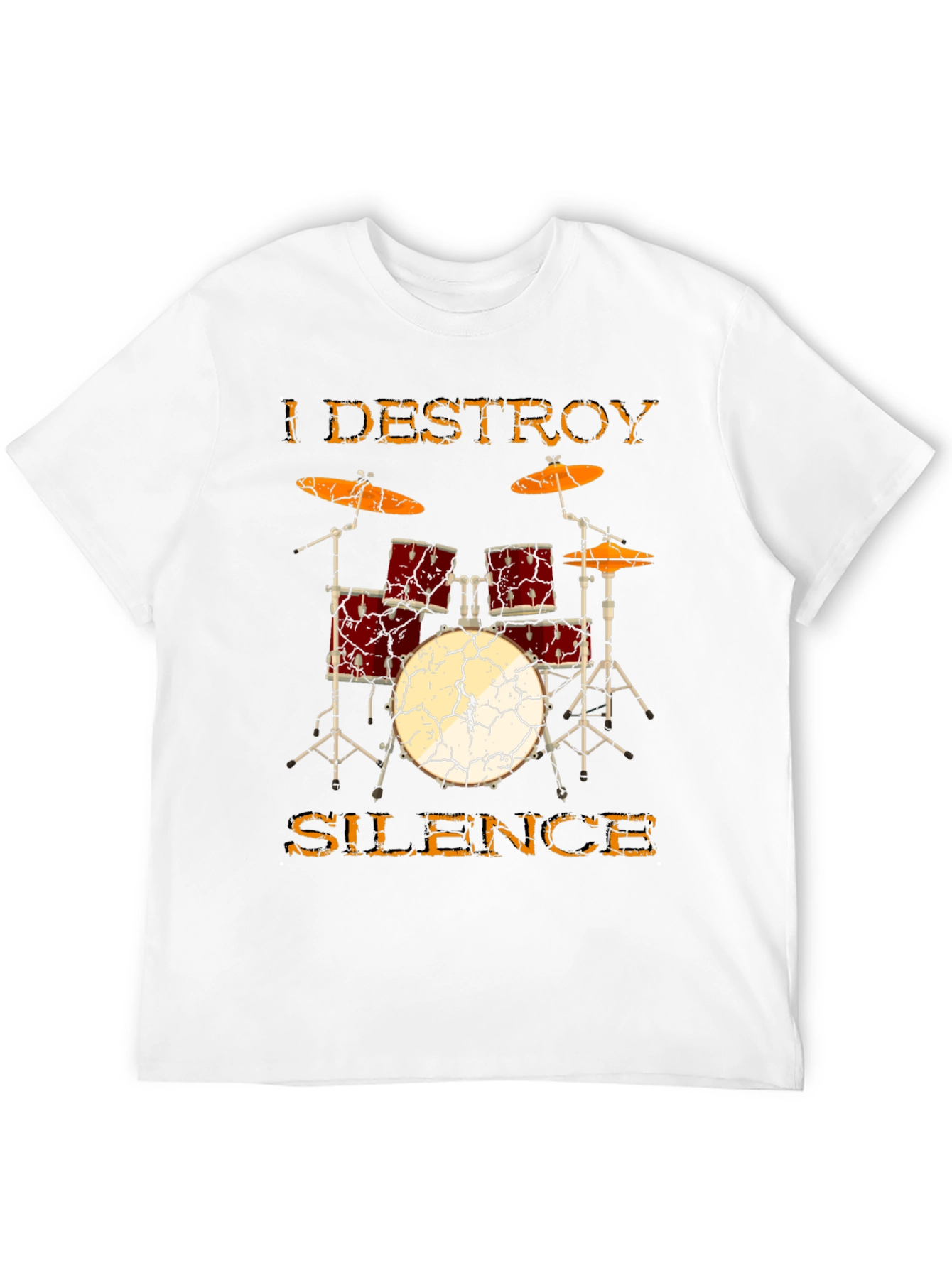 I Destroy Silence Drum Kit Graphic Tee