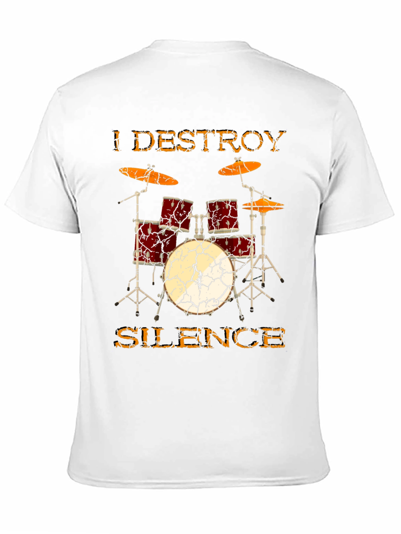 I Destroy Silence Drum Kit Graphic Tee