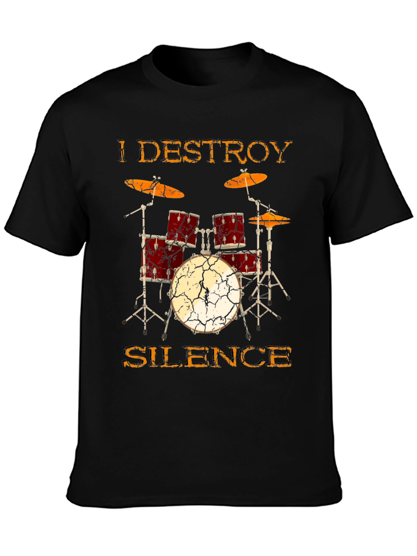 I Destroy Silence Drum Kit Graphic Tee