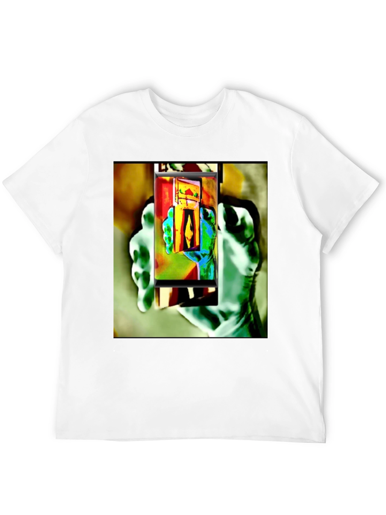 Abstract Art Print Black T-Shirt