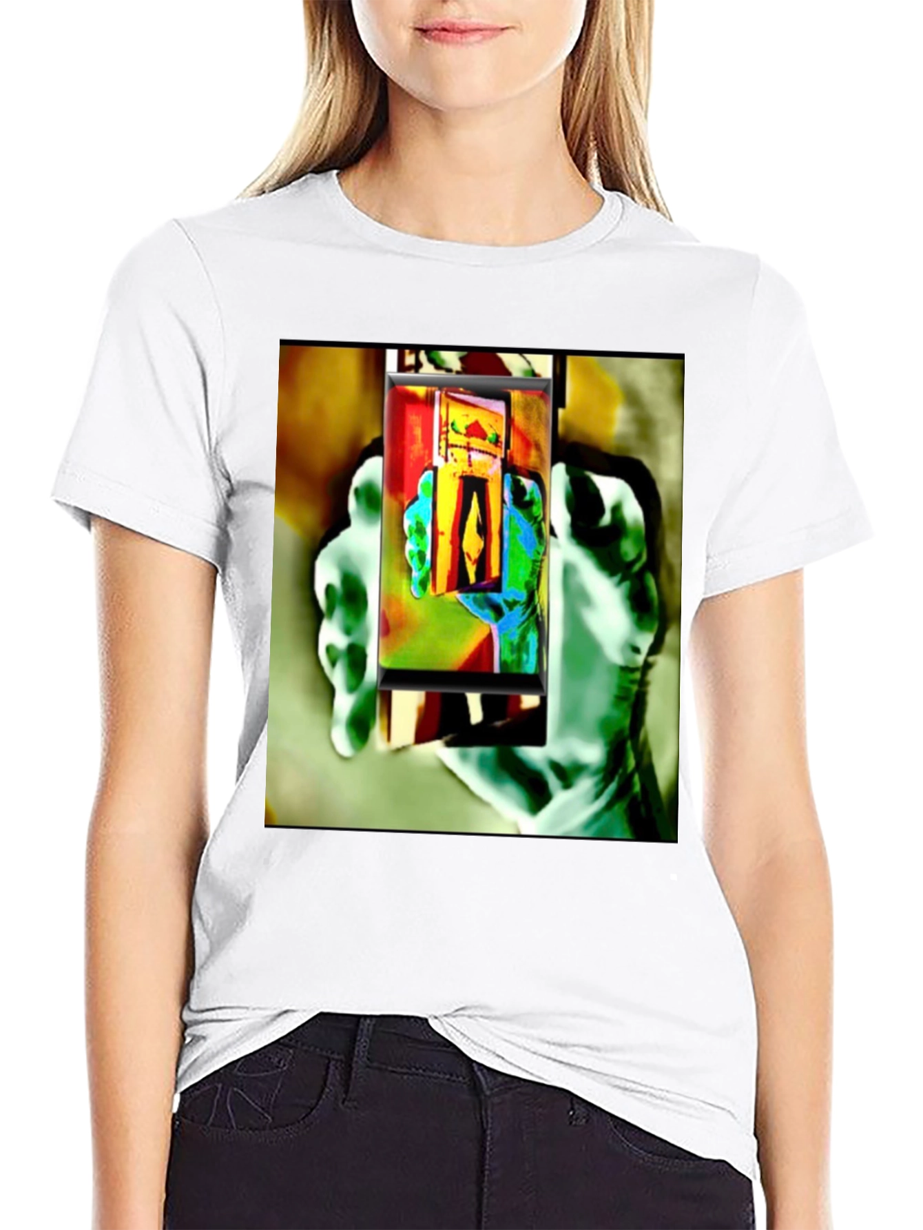 Abstract Art Print Black T-Shirt
