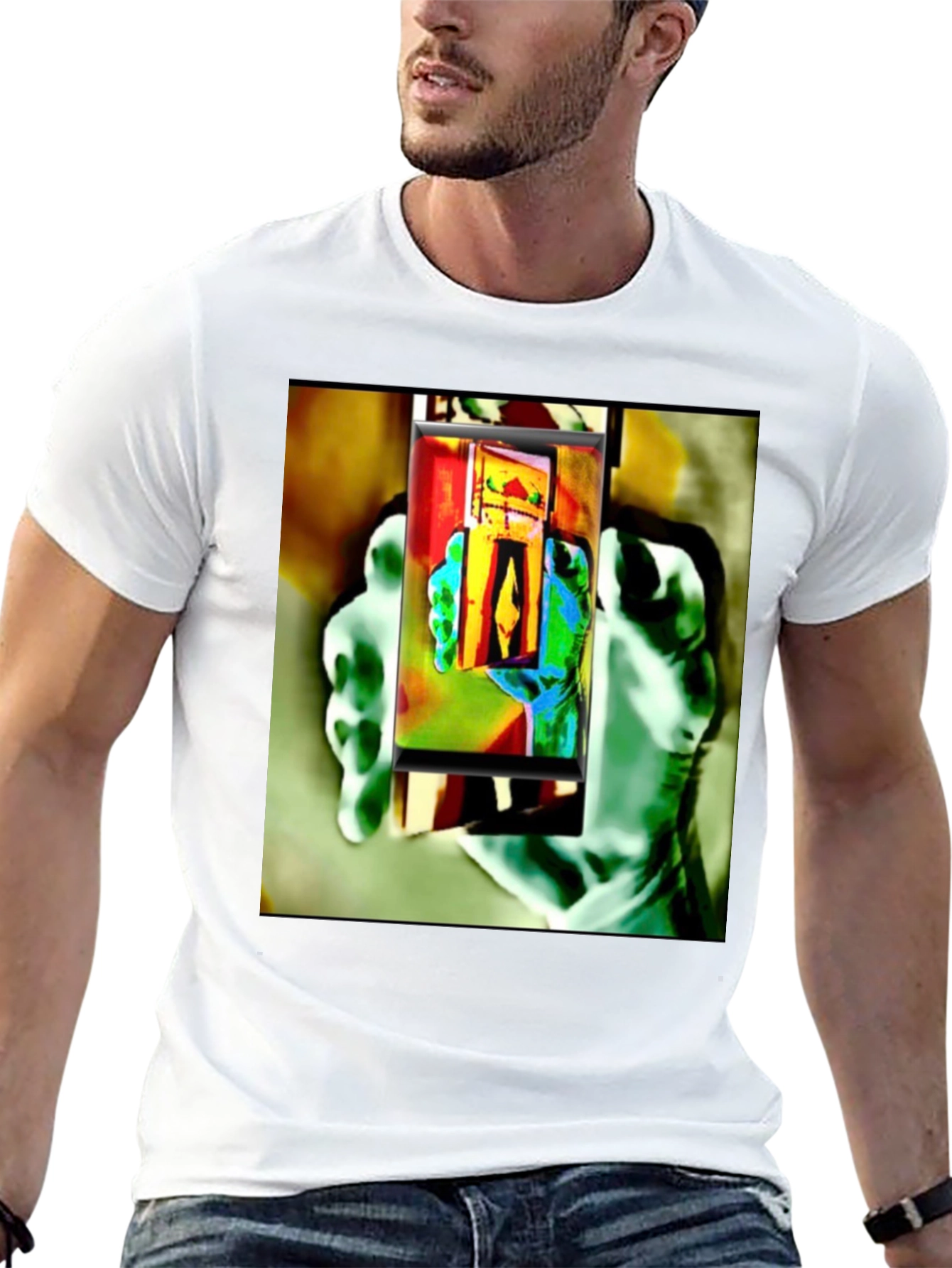 Abstract Art Print Black T-Shirt