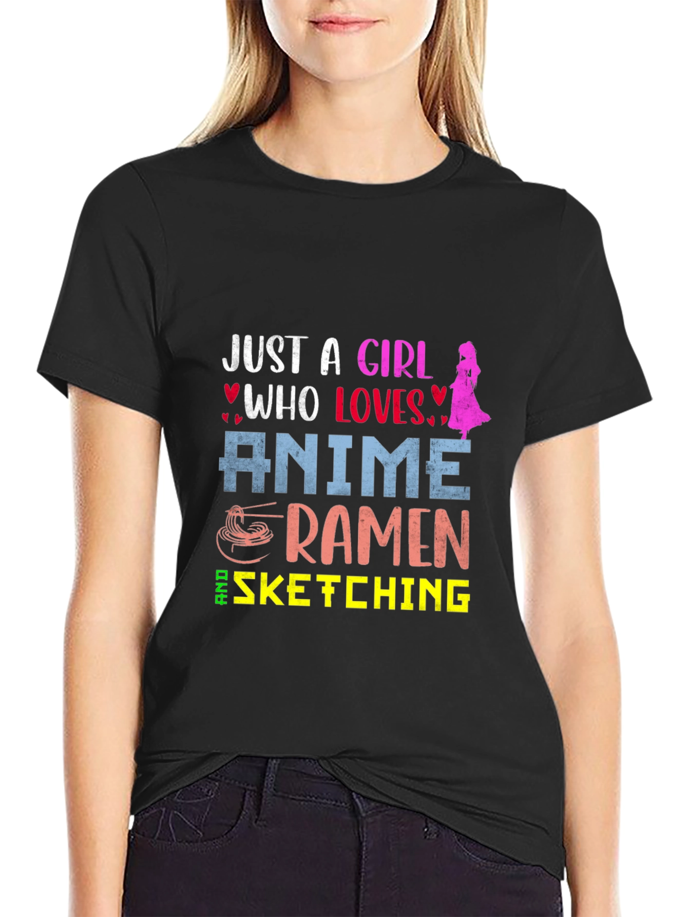 Anime Ramen Sketching Girls Tee
