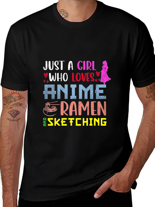 Anime Ramen Sketching Girls Tee