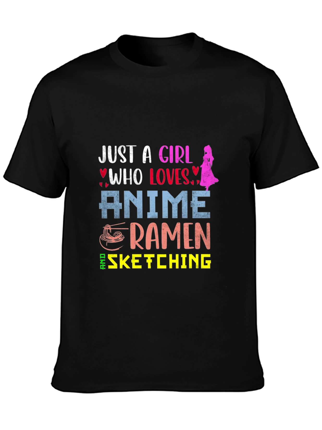Anime Ramen Sketching Girls Tee